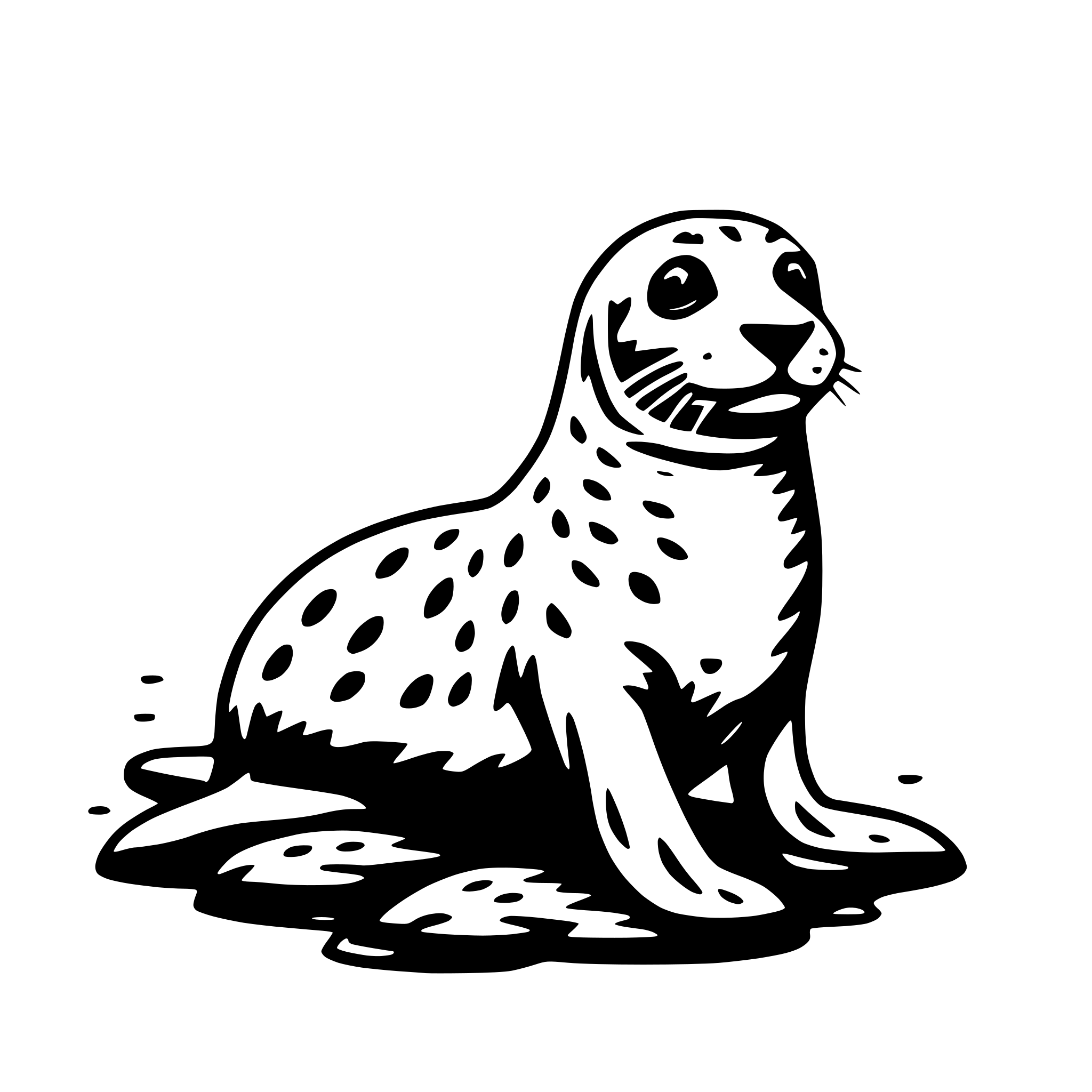AI-generated SVG of a harbor seal