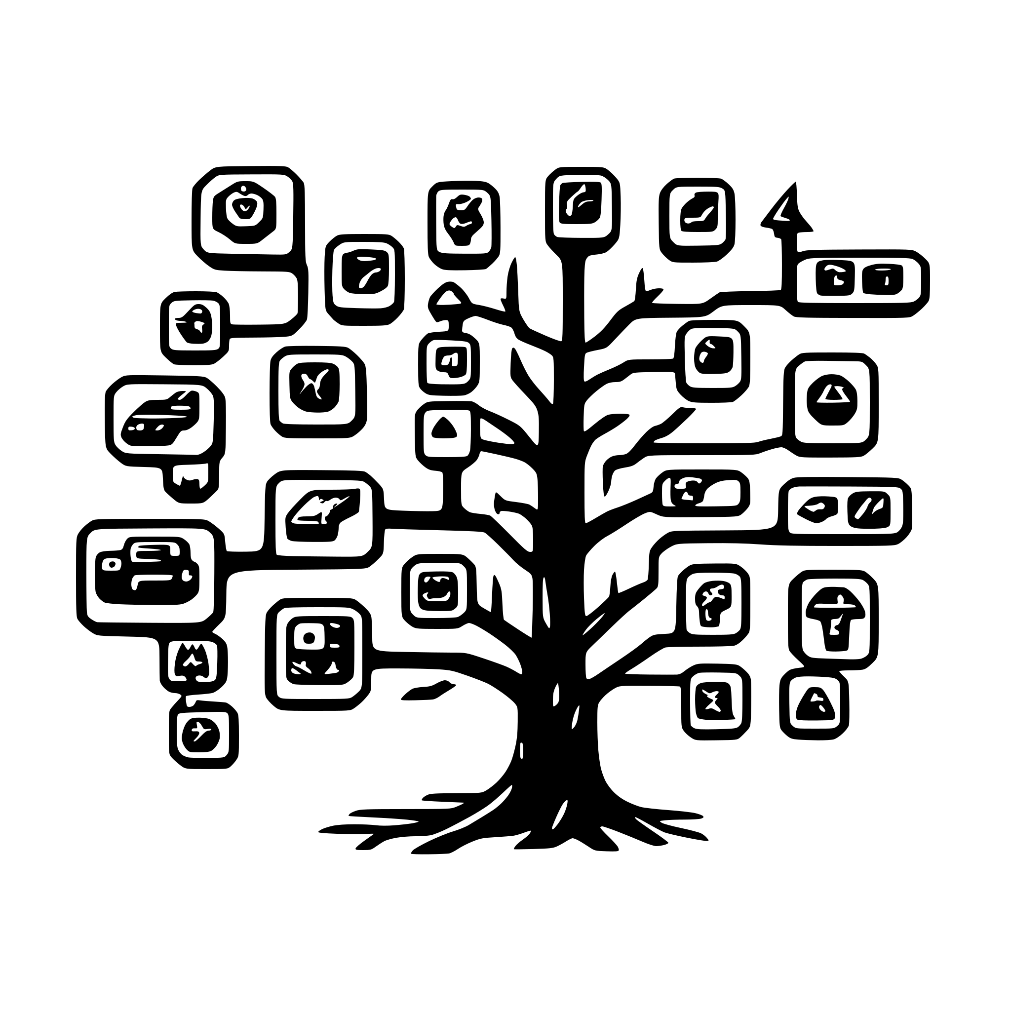 AI-generated SVG of a video game skill tree
