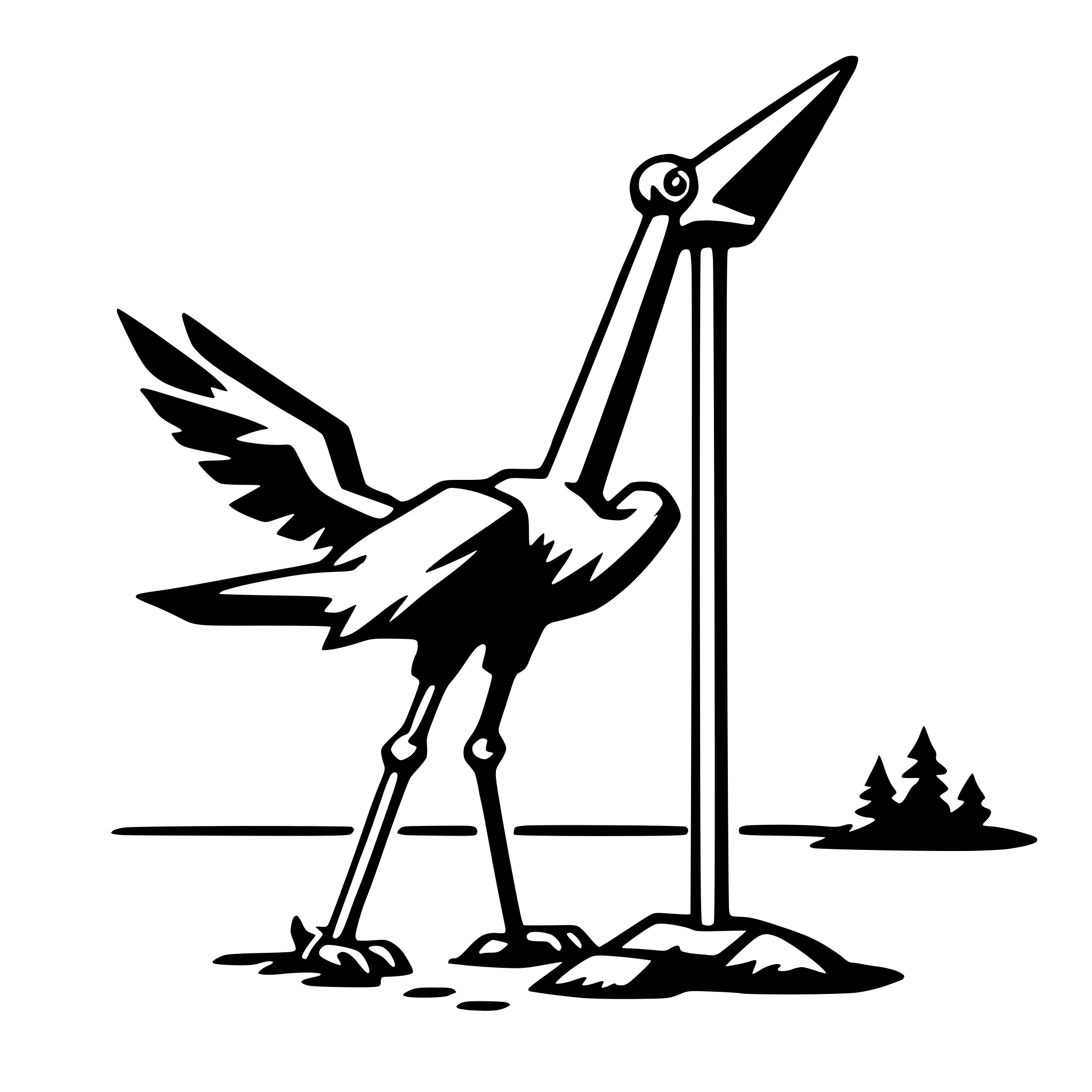 AI-generated SVG of a crane