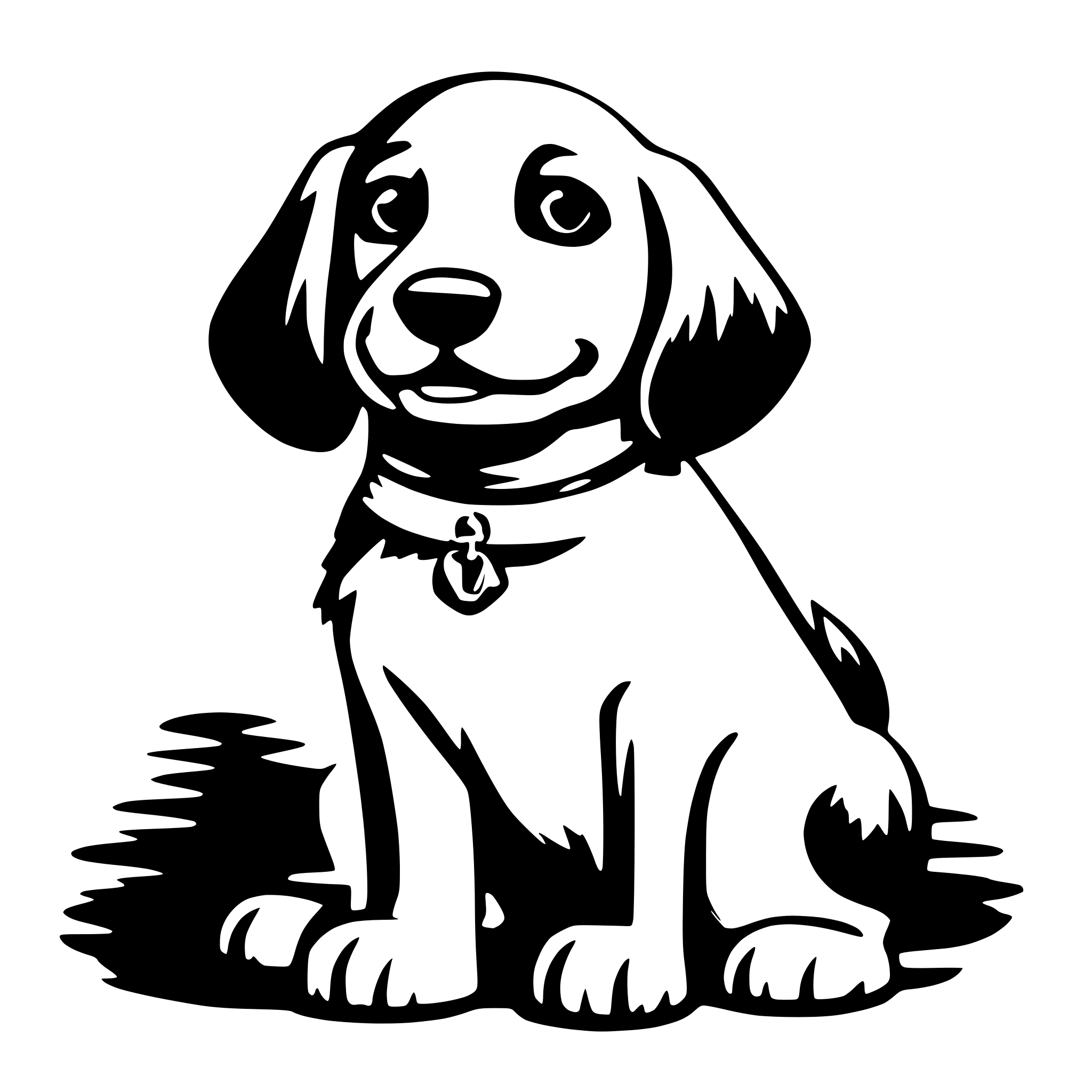 AI-generated SVG of 'Cute dog'