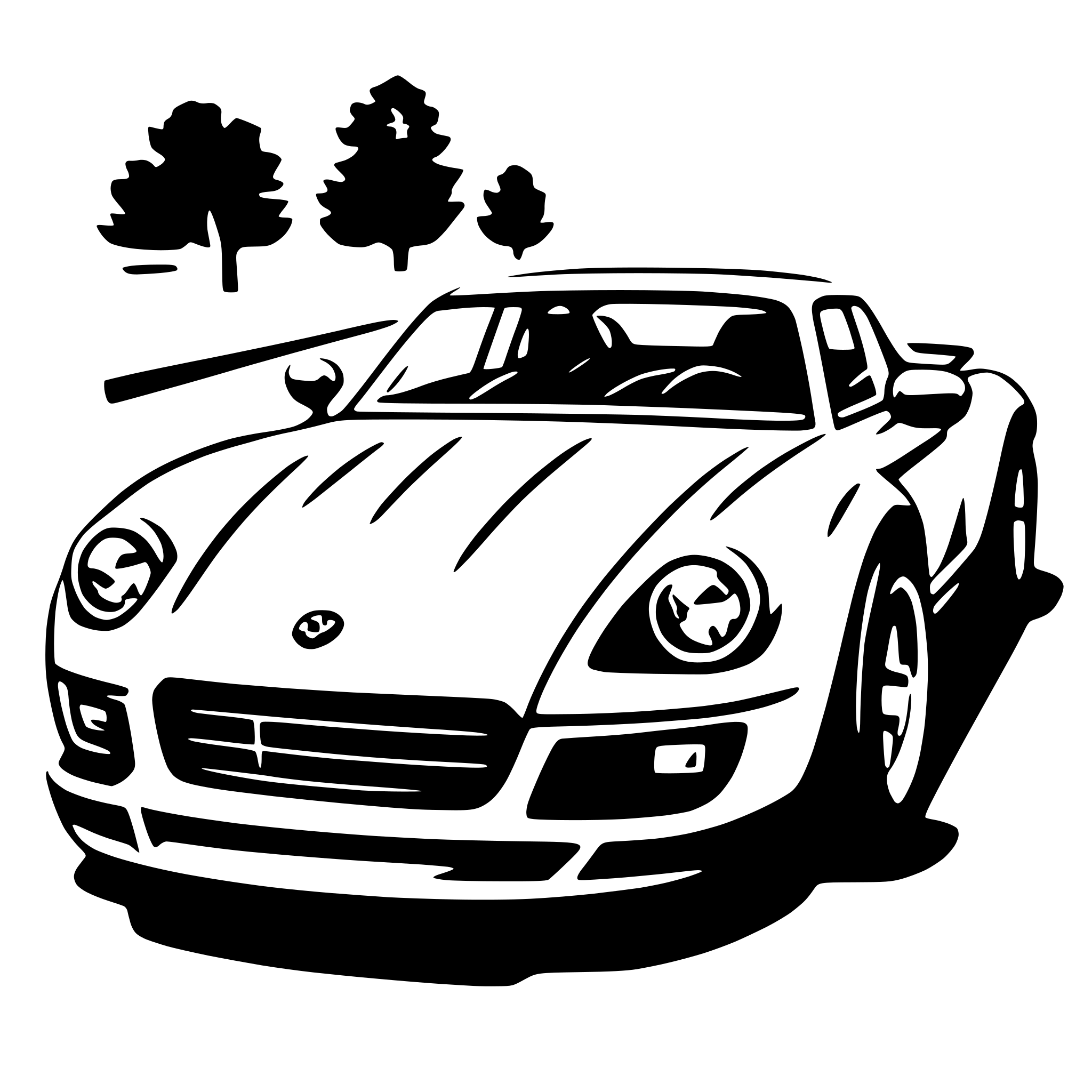 AI-generated SVG of a sports car