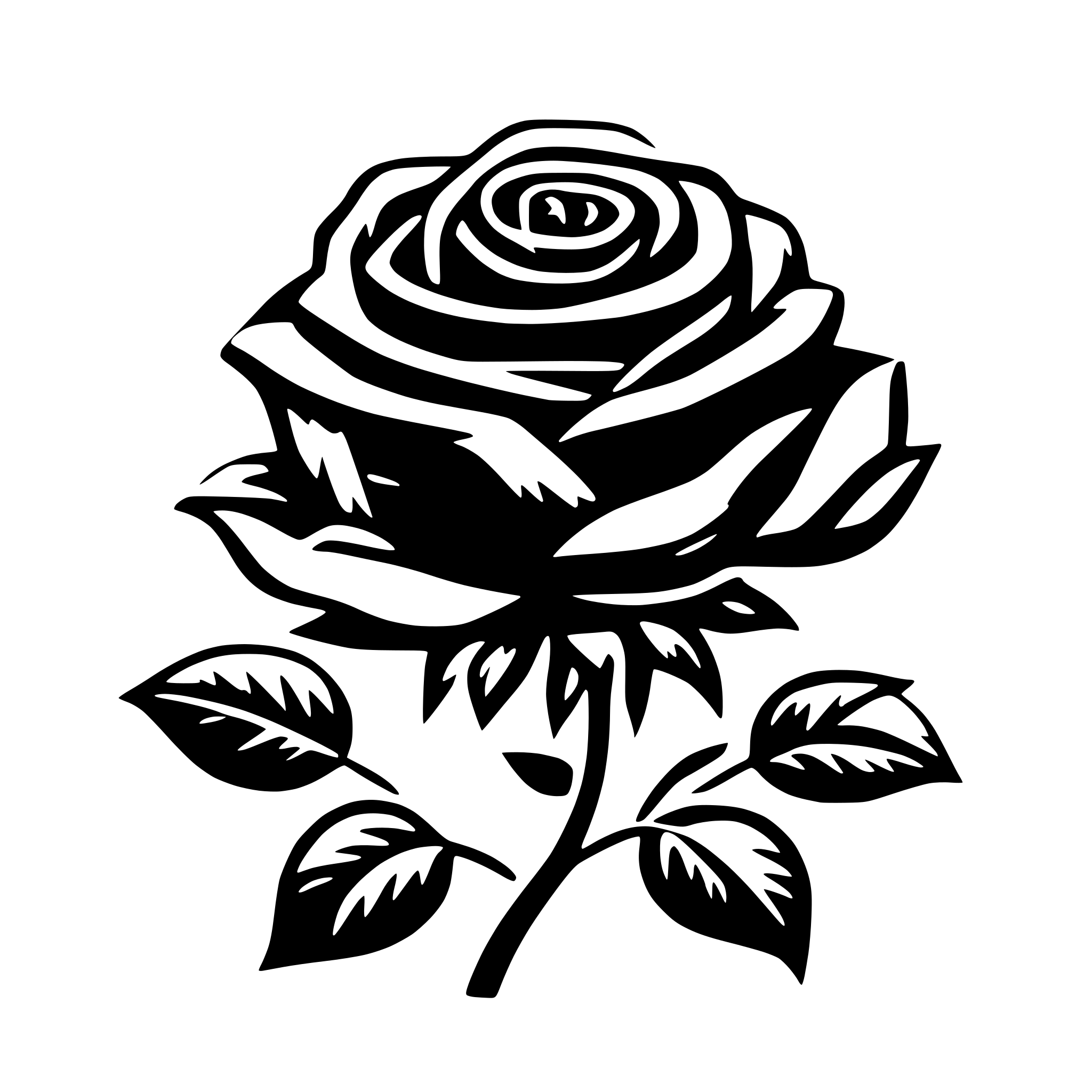 AI-generated SVG of 'rose, red, logo'