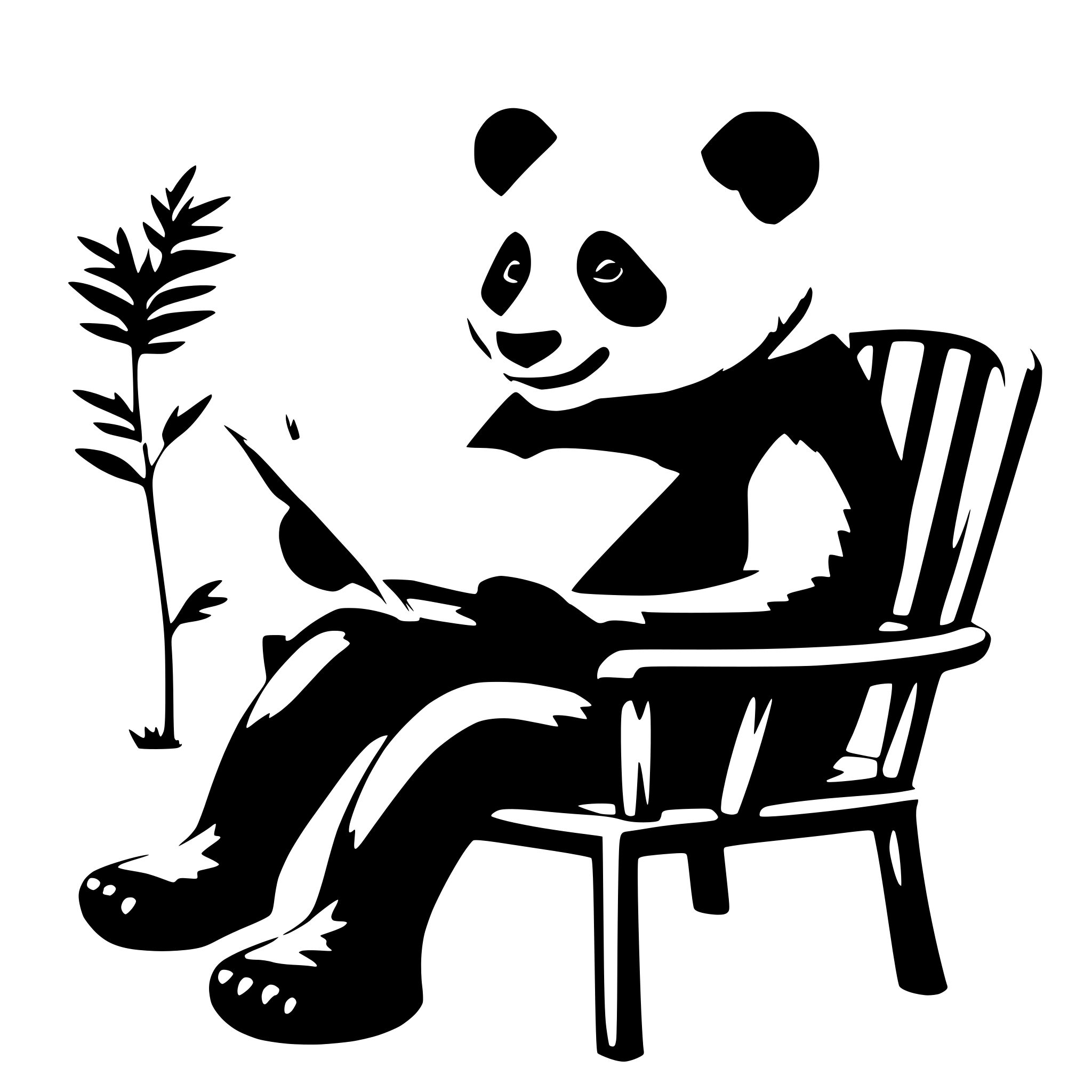 AI-generated SVG of a a panda, sitting in a chair, reading a book,in the sunshine AI-generated SVG of a a panda, sitting in a chair, reading a book,in the sunshine