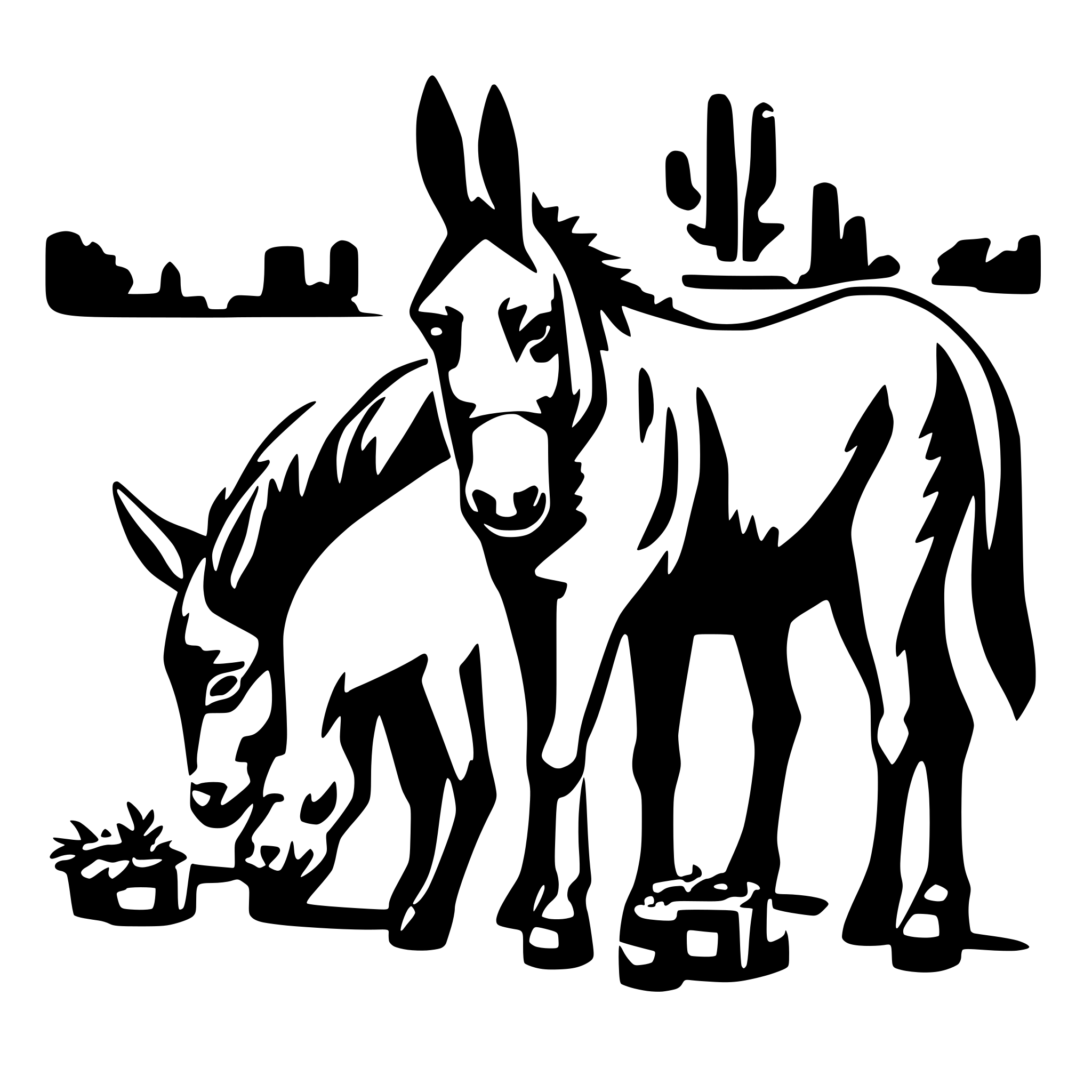 AI-generated SVG of 'donkey feeding place'