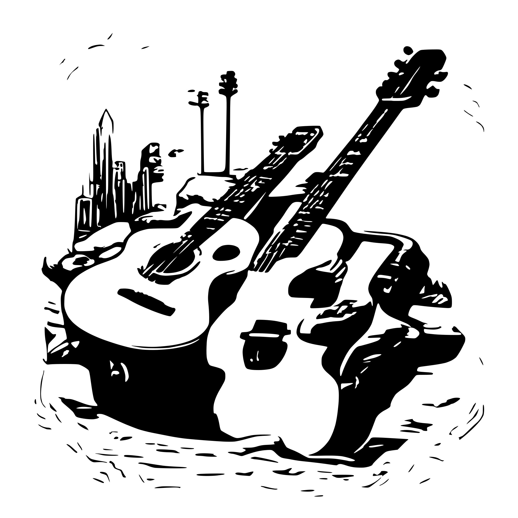 AI-generated SVG of 'guitar chord display'