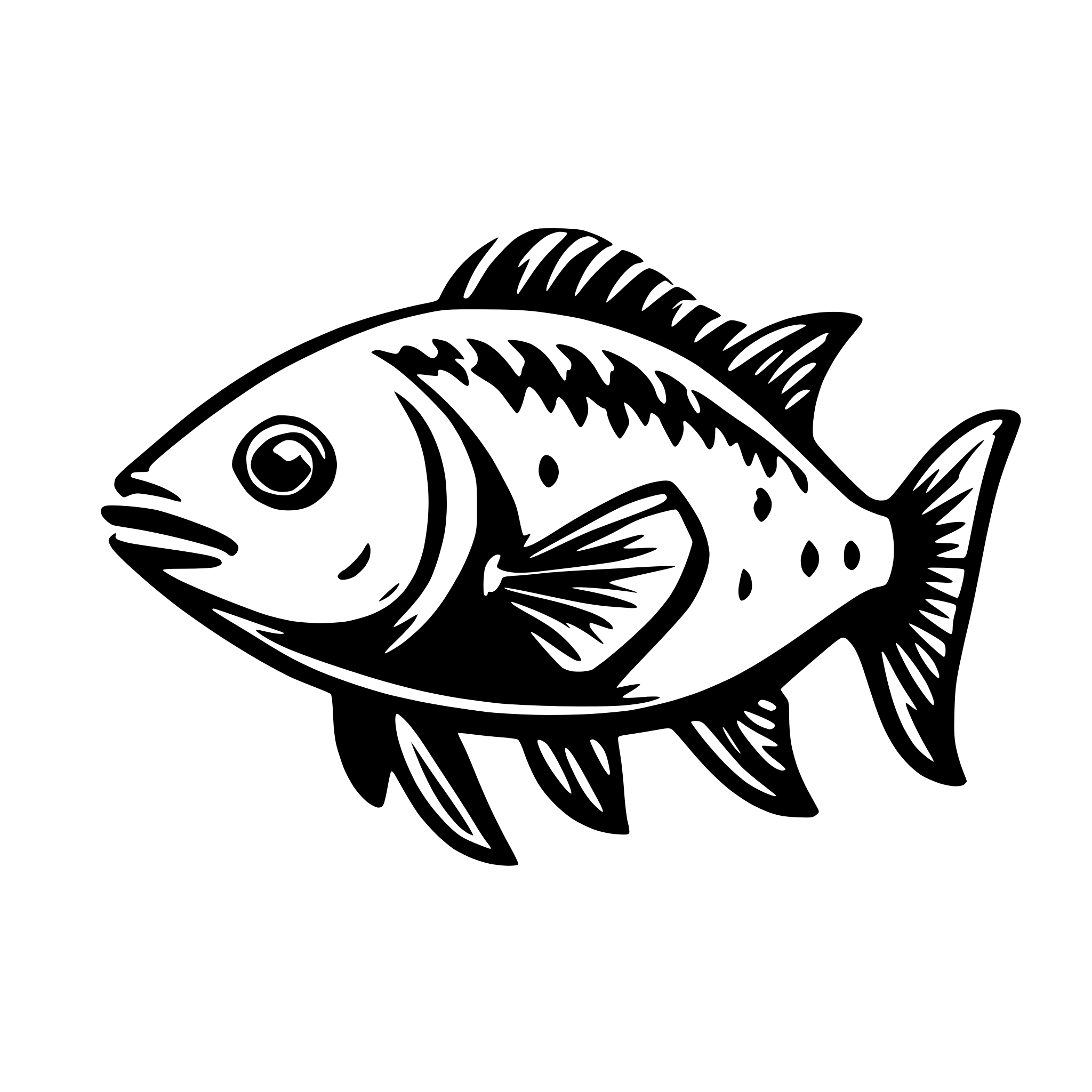 AI-generated SVG of a fish