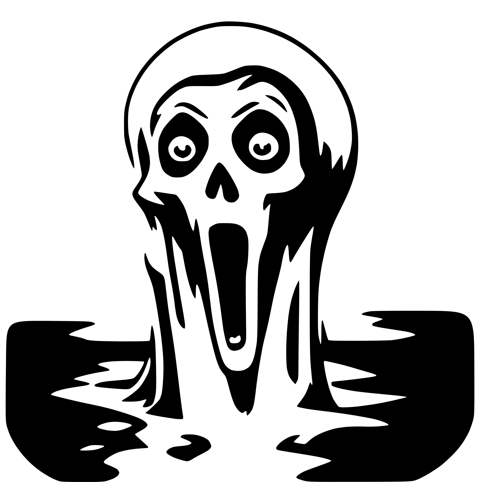 AI-generated SVG of a scream