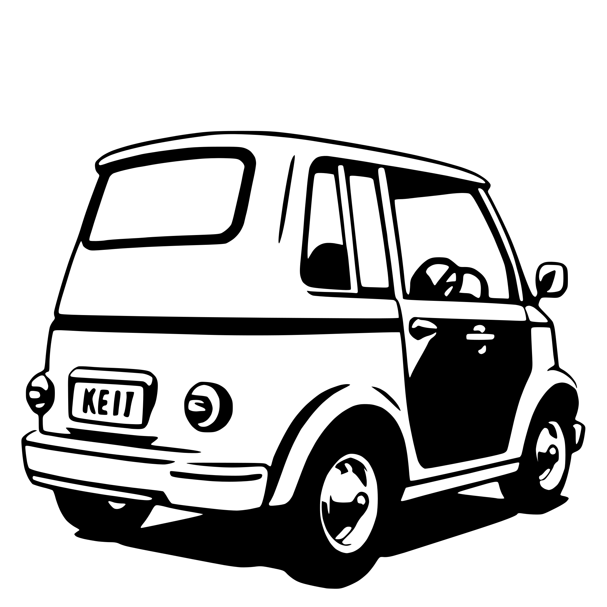 AI-generated SVG of a kei car