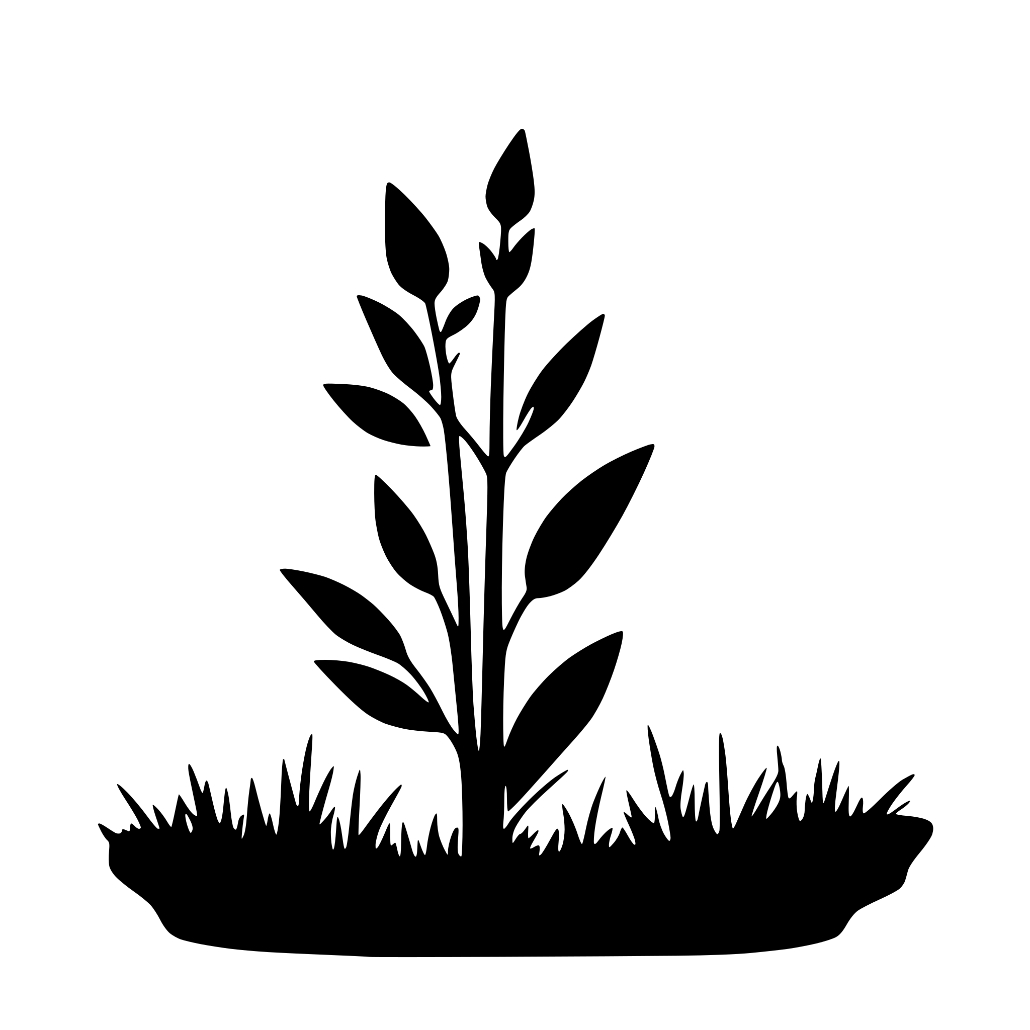 AI-generated SVG of a silhouette of grass