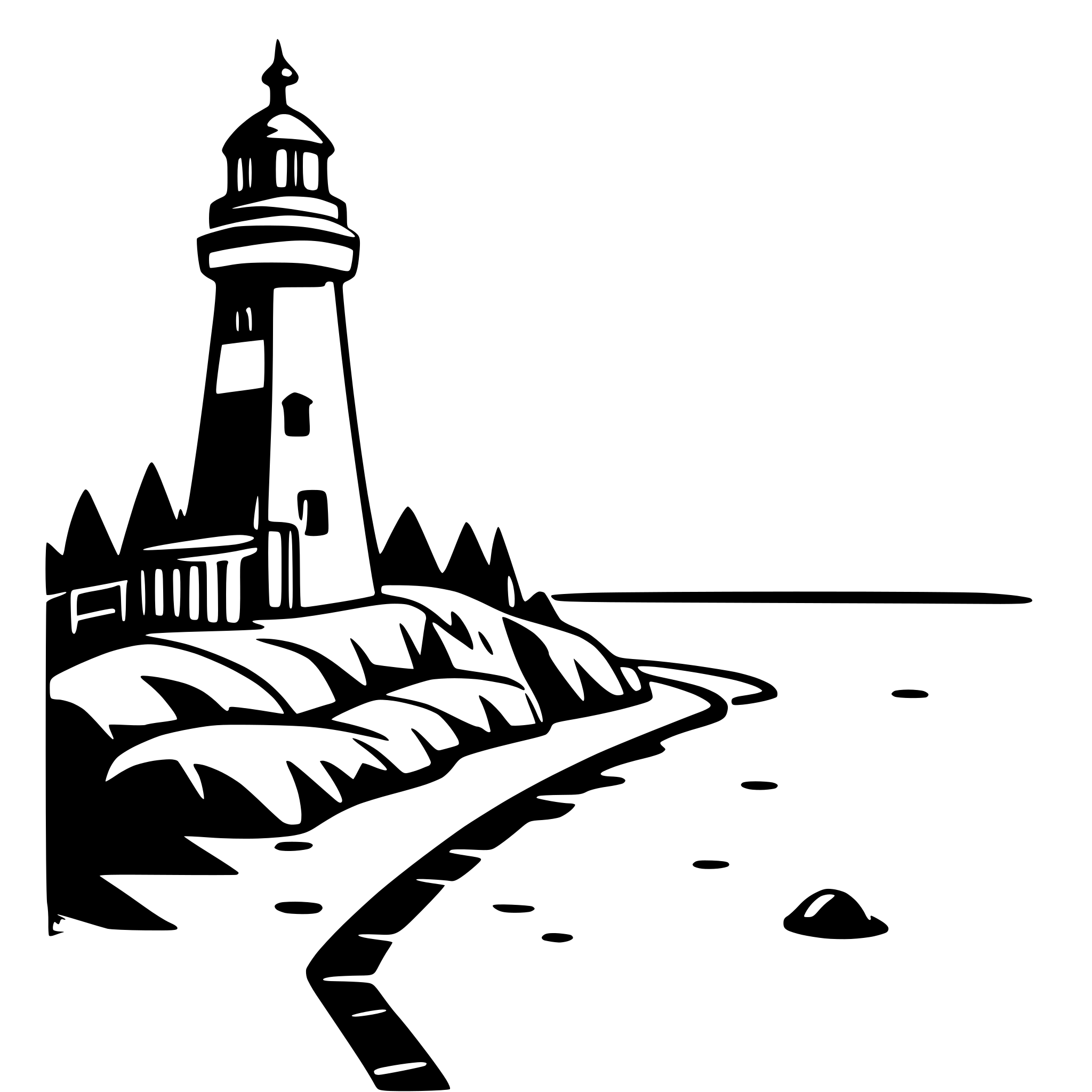 AI-generated SVG of 'a lighthouse overlooking the ocean'
