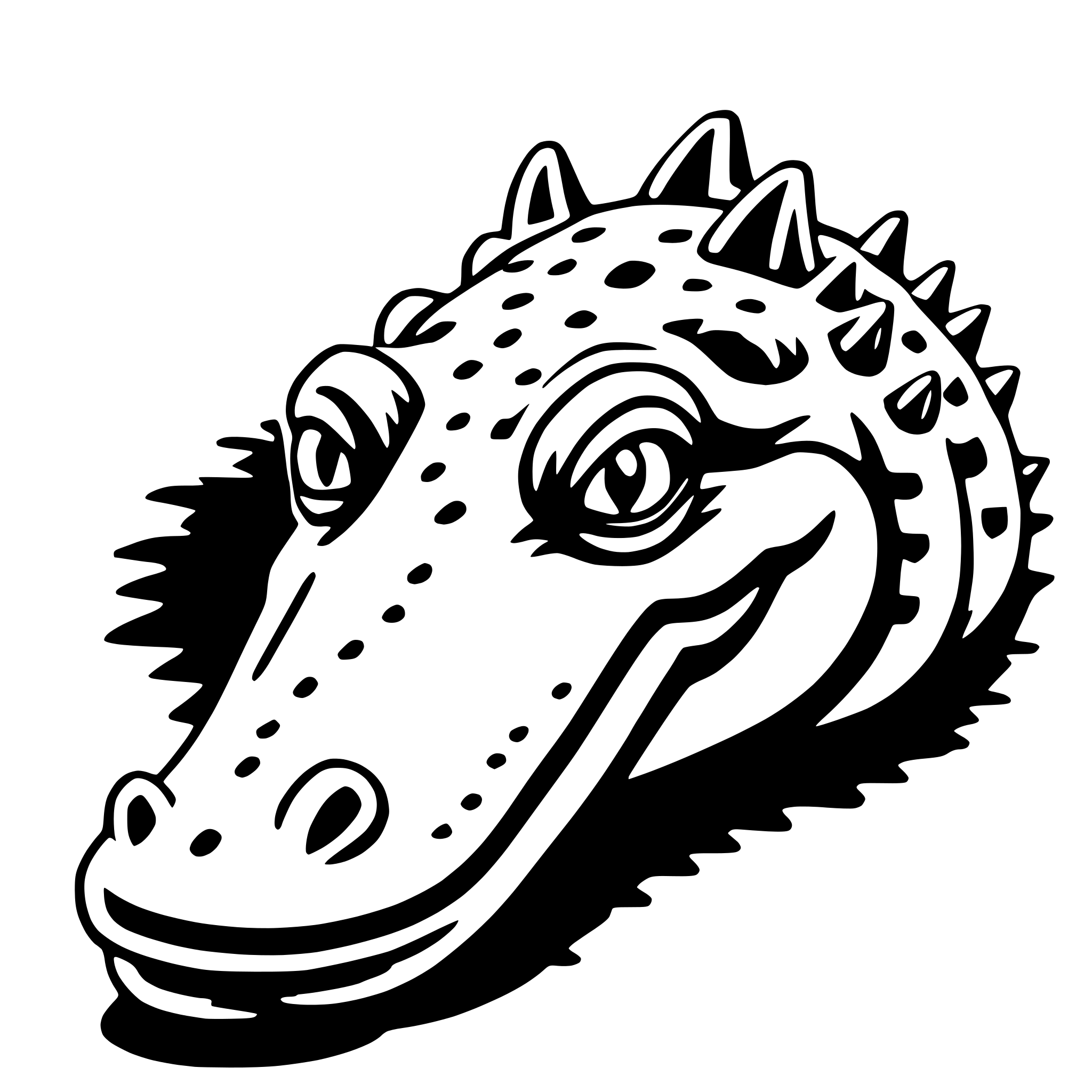 AI-generated SVG of a alligator
