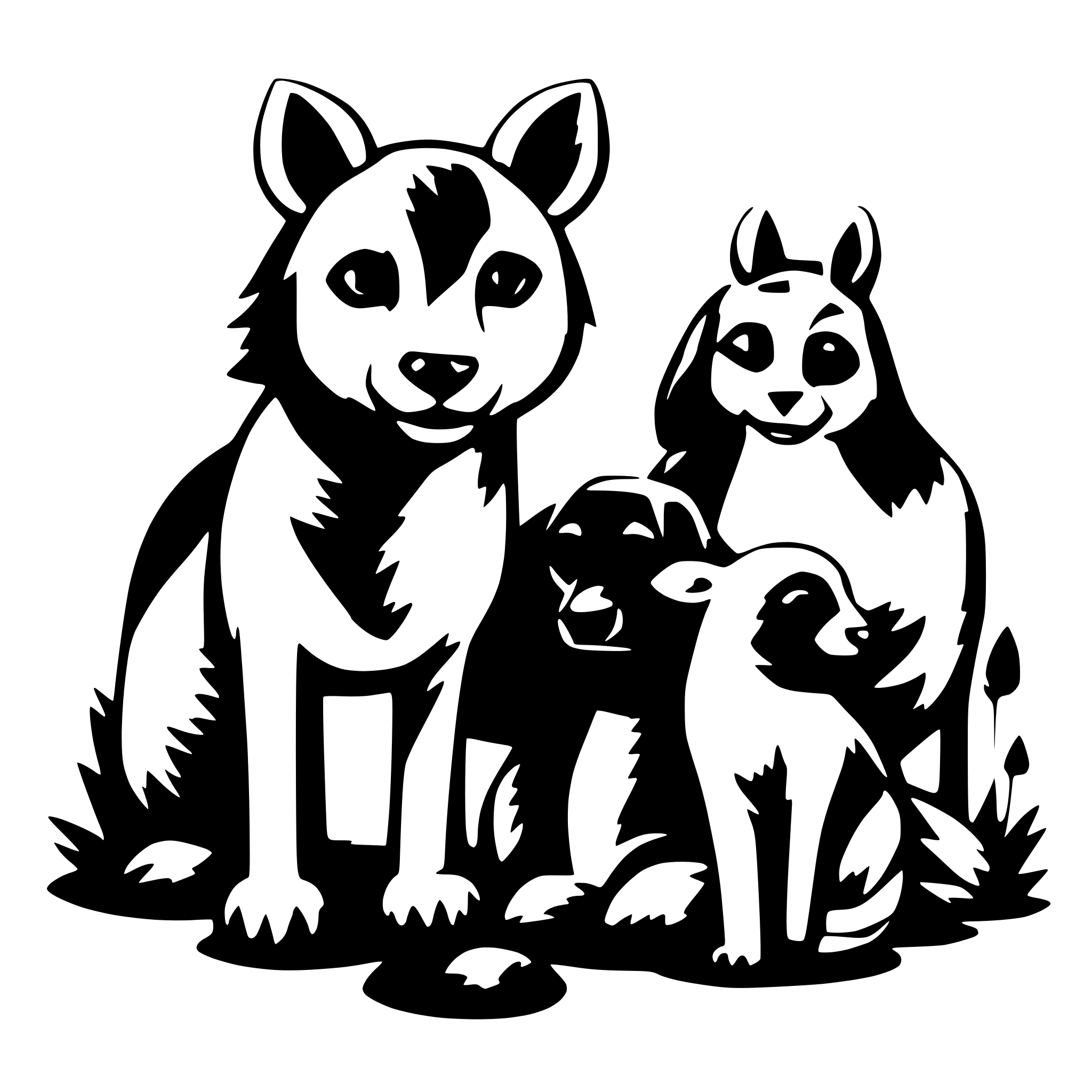 AI-generated SVG of 'group of different animals'