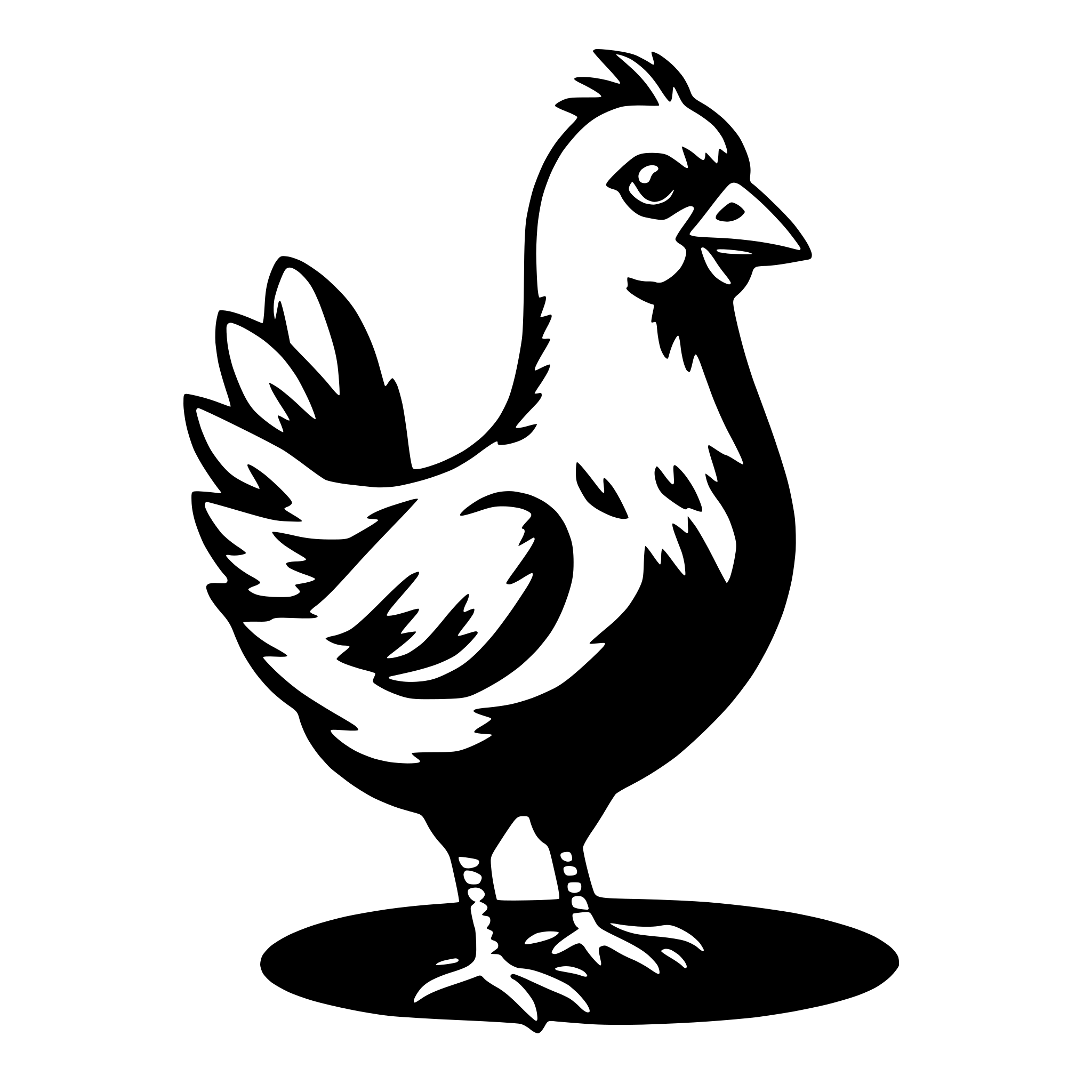 AI-generated SVG of a chicken
