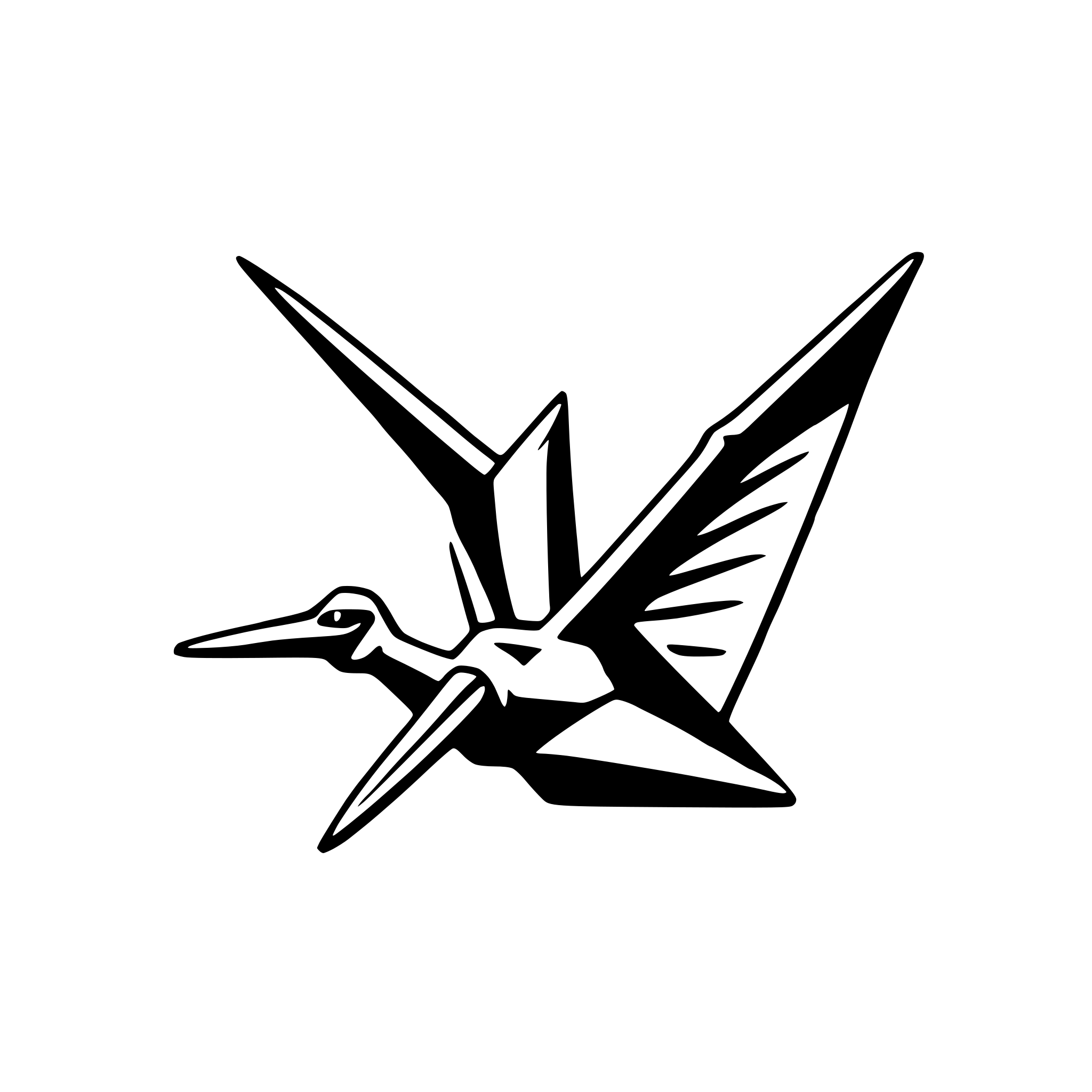 AI-generated SVG of a paper crane hearts