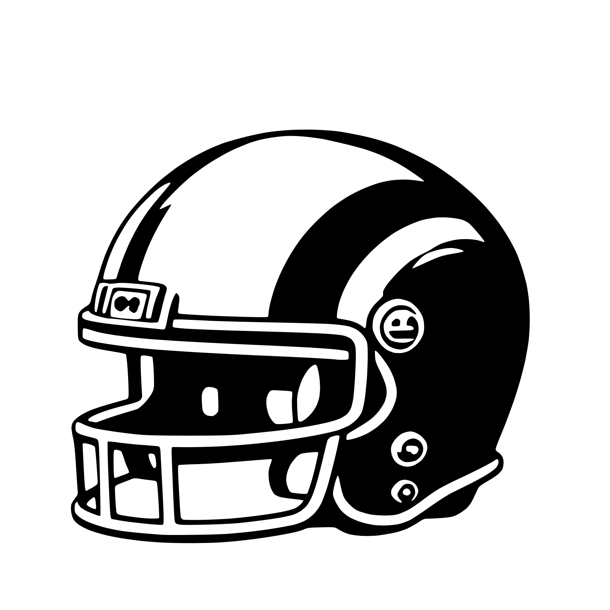 AI-generated SVG of a football helmet