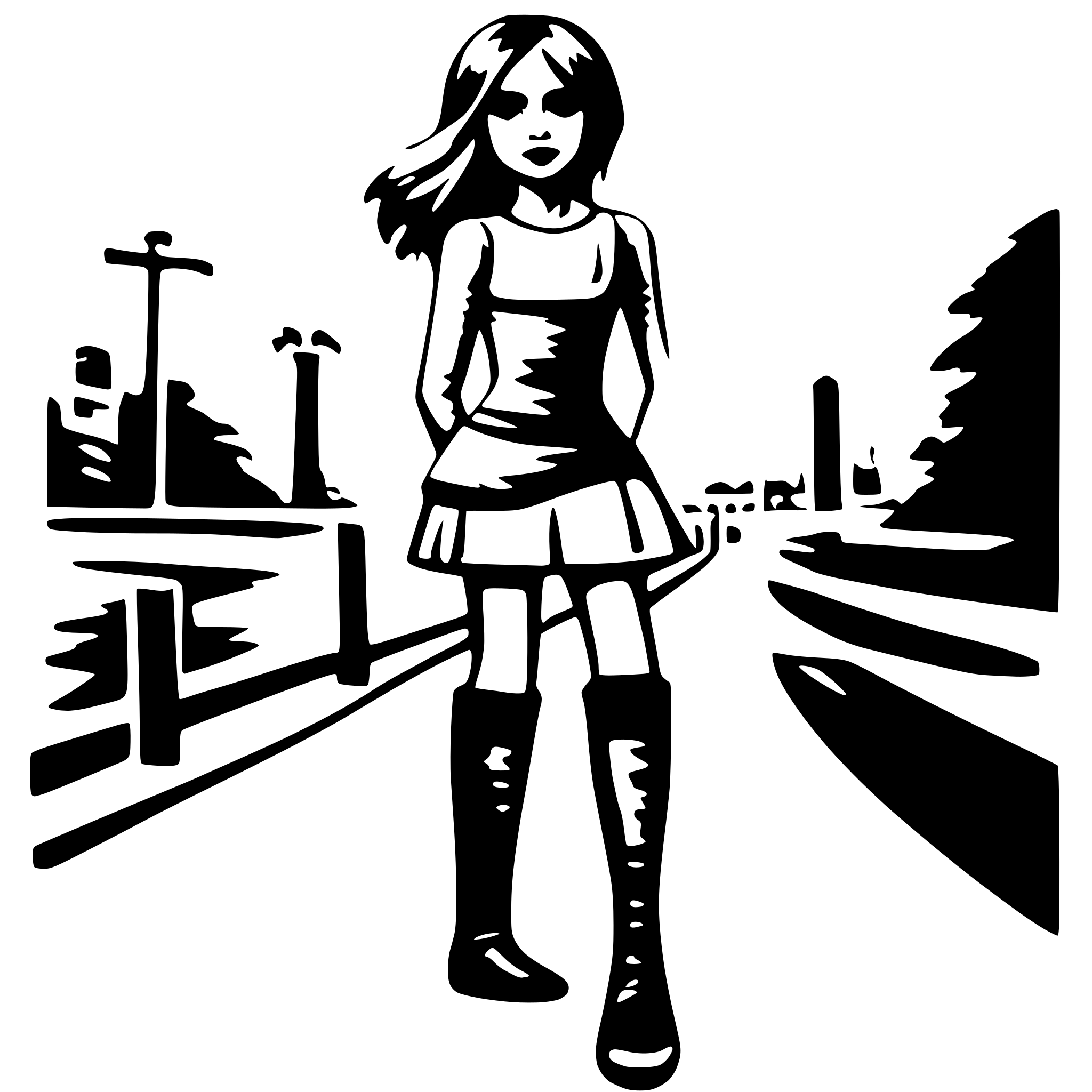 AI-generated SVG of 'girl in tights'