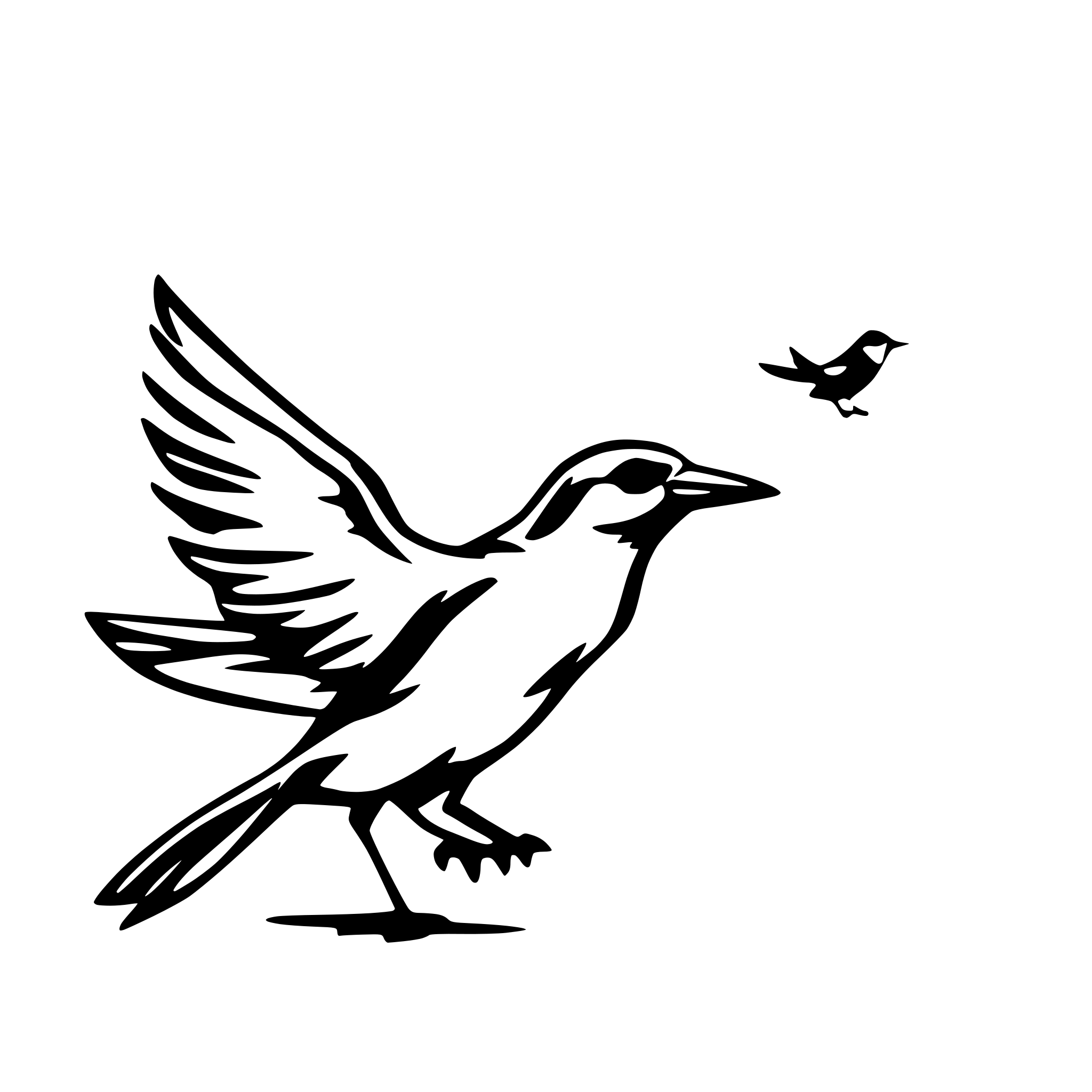 AI-generated SVG of a Single line art drawing of Birds