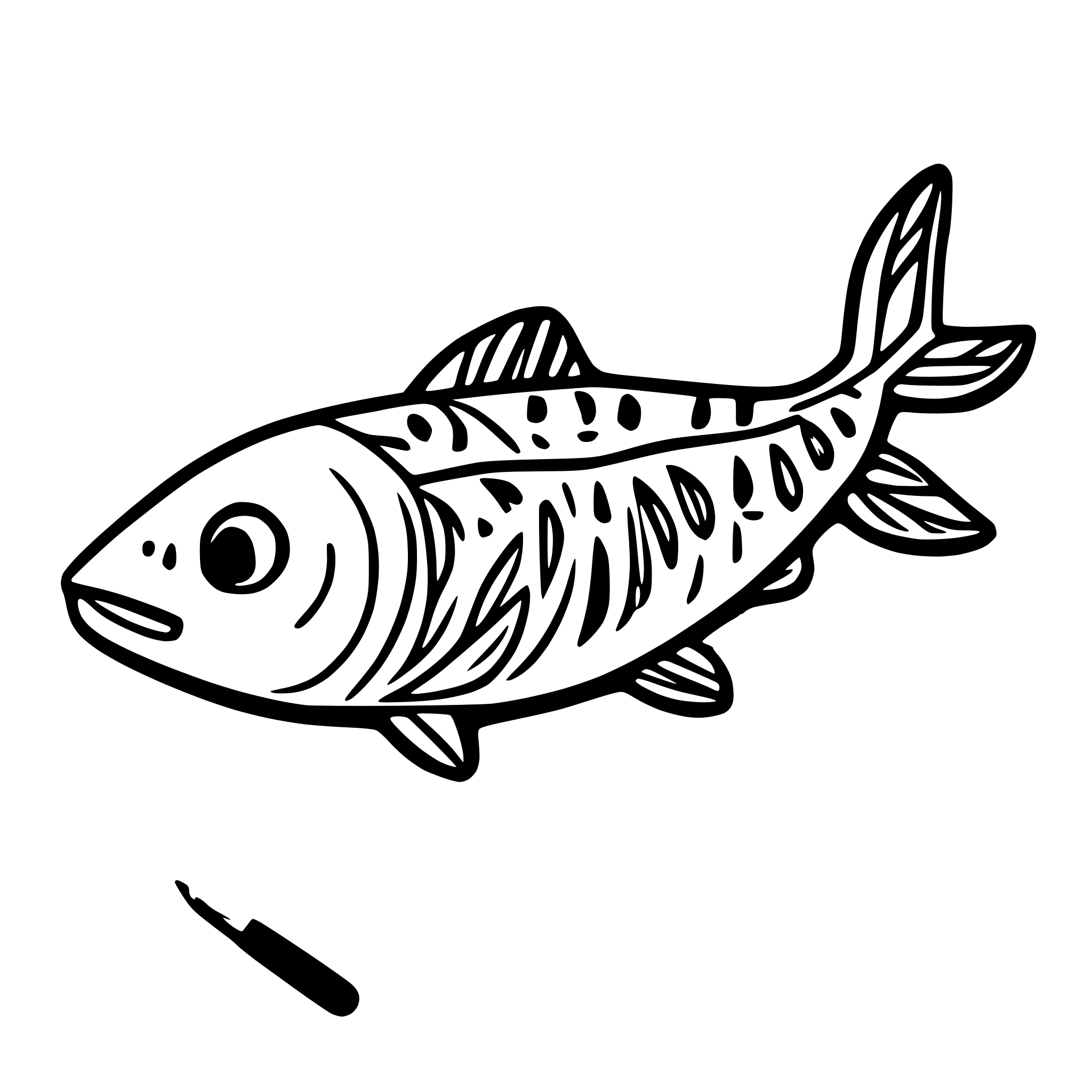 AI-generated SVG of a tuna