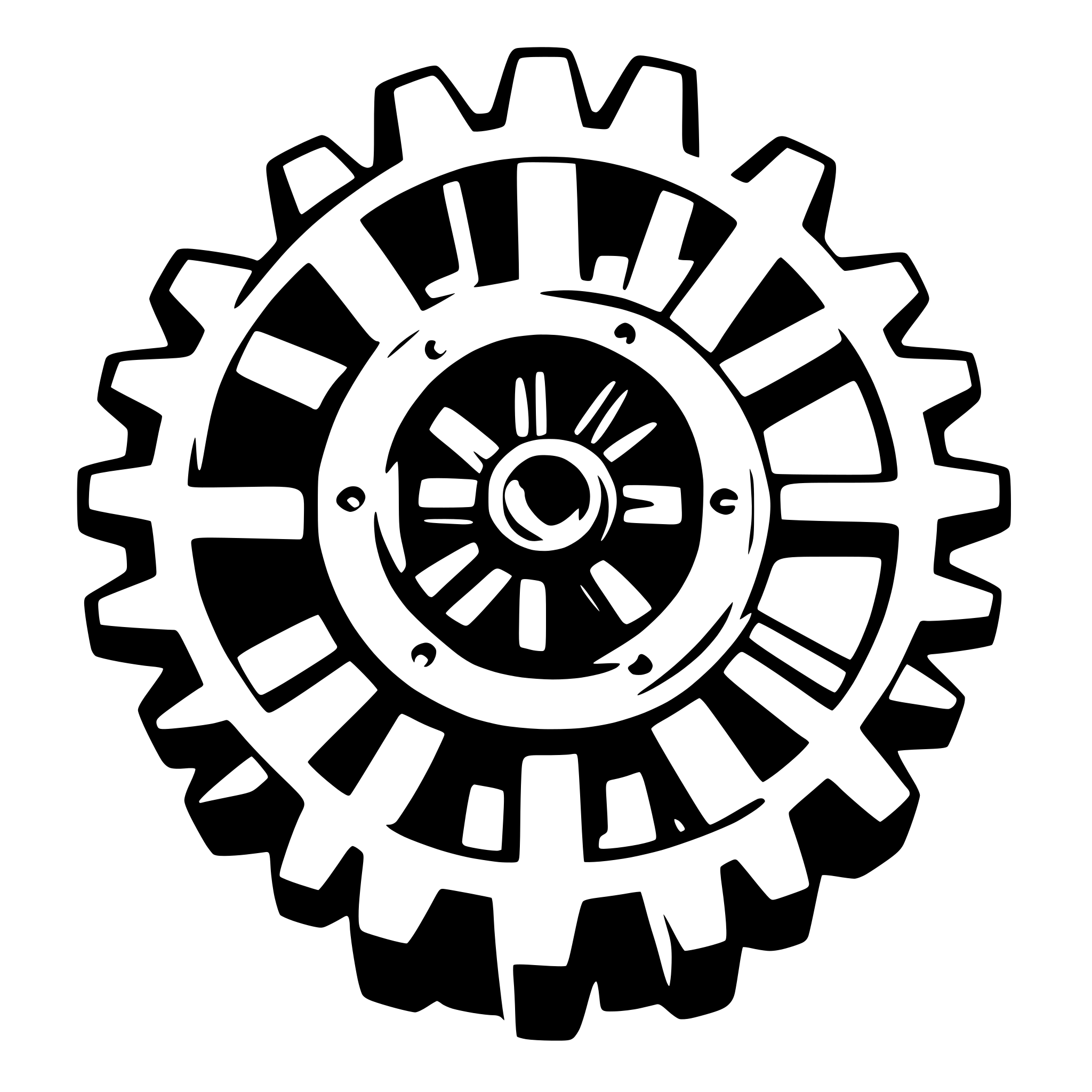 AI-generated SVG of a I want a 3d gear