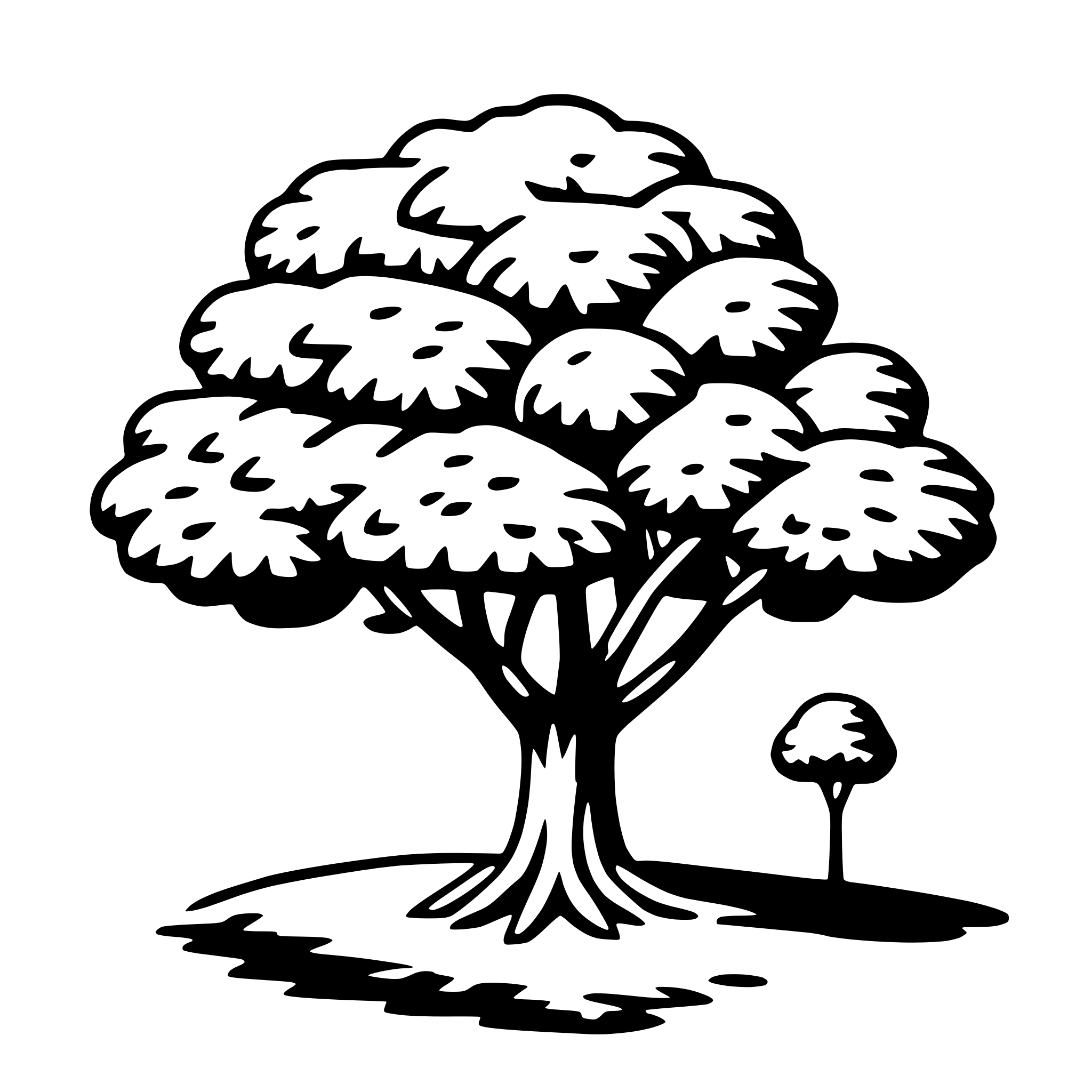 AI-generated SVG of 'elder tree'