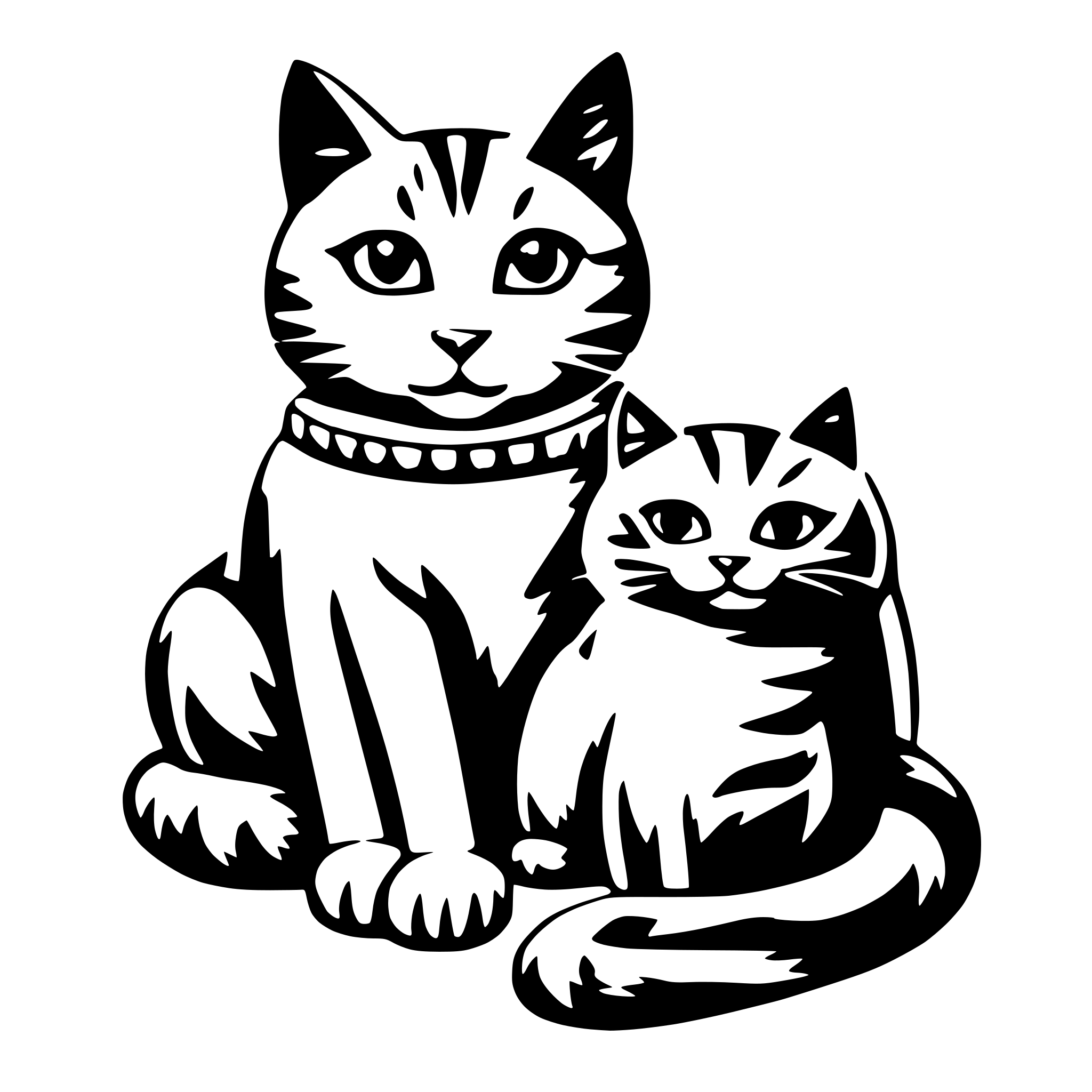 AI-generated SVG of 'cat lover patter'
