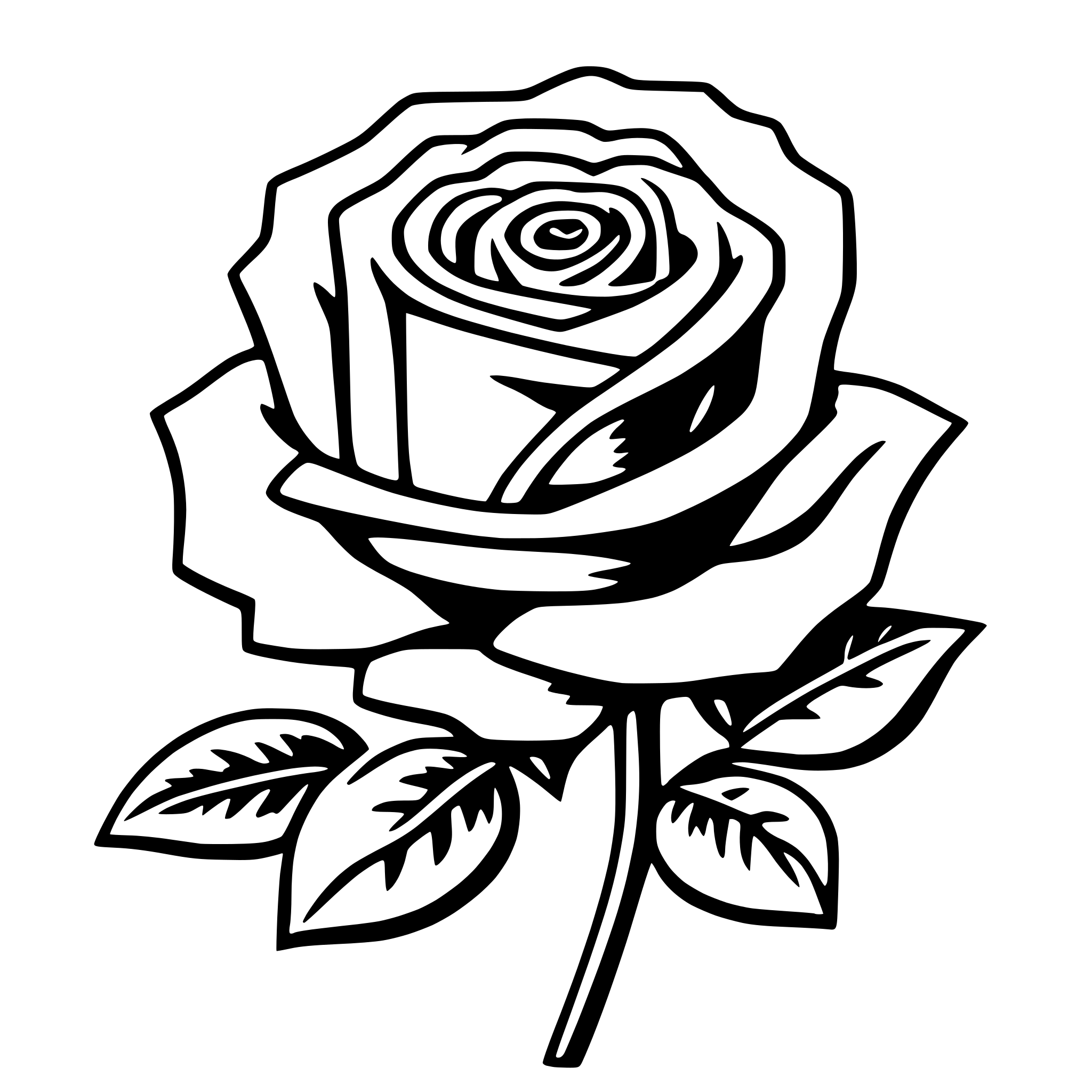AI-generated SVG of a rose