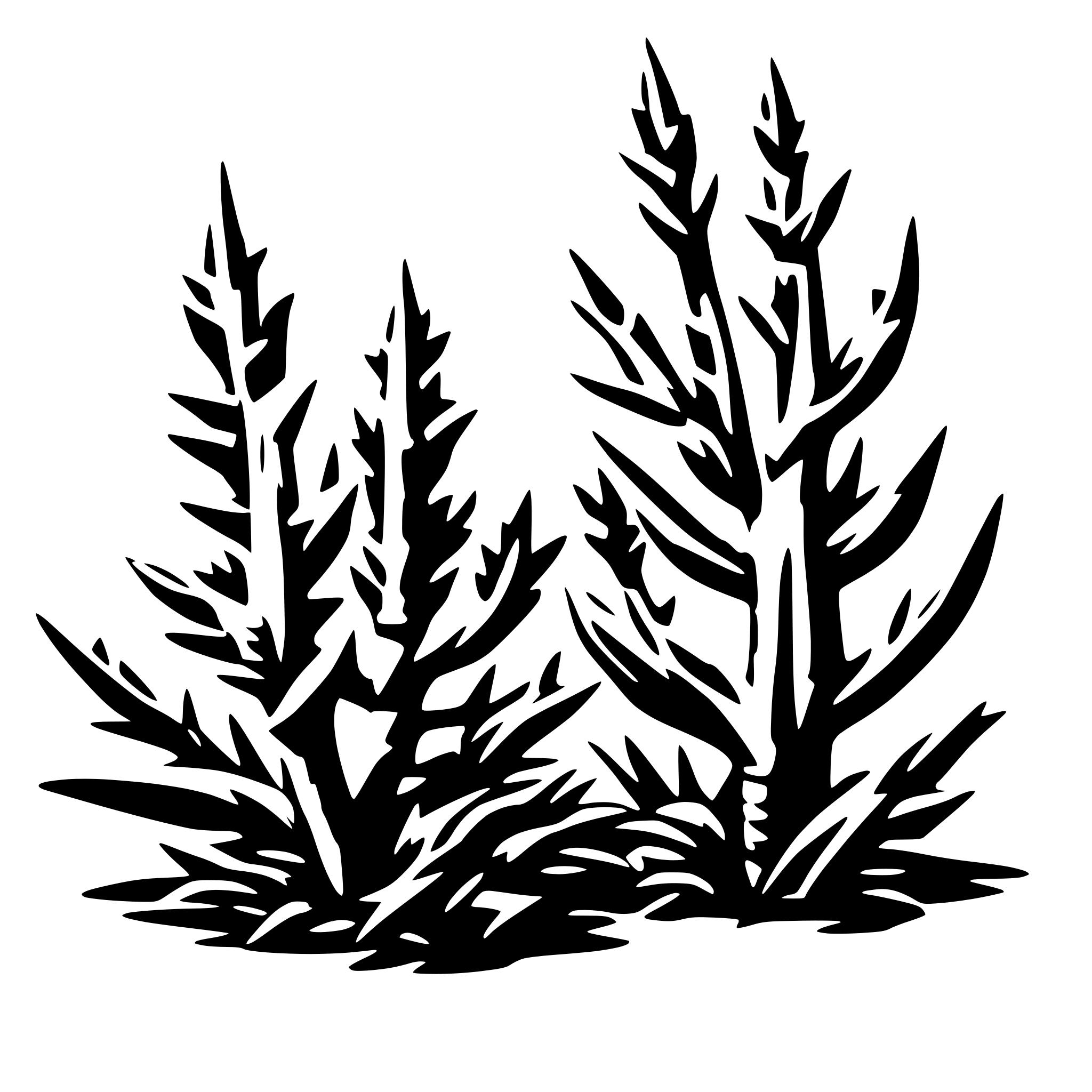 AI-generated SVG of a thorny bush