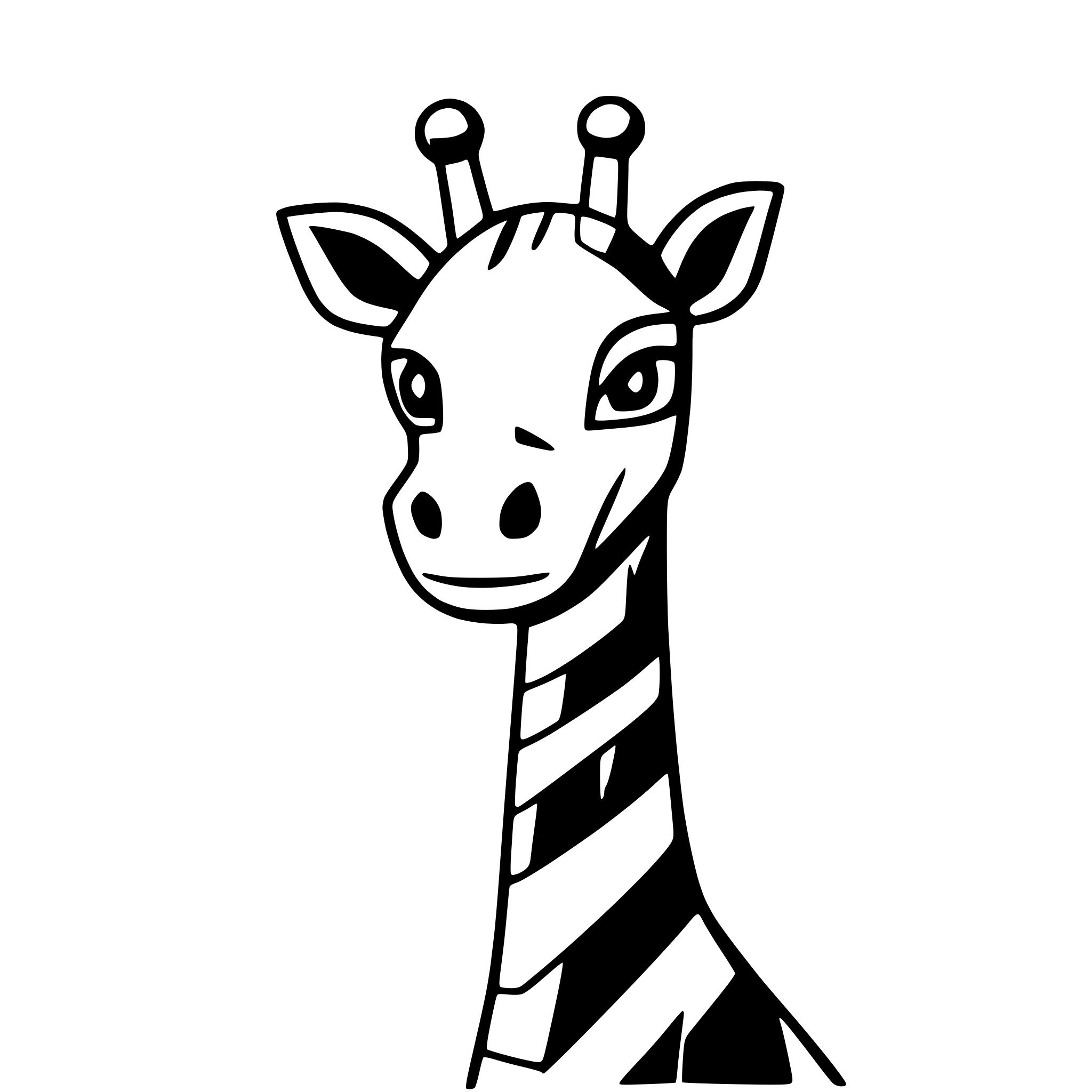 AI-generated SVG of a giraffe
