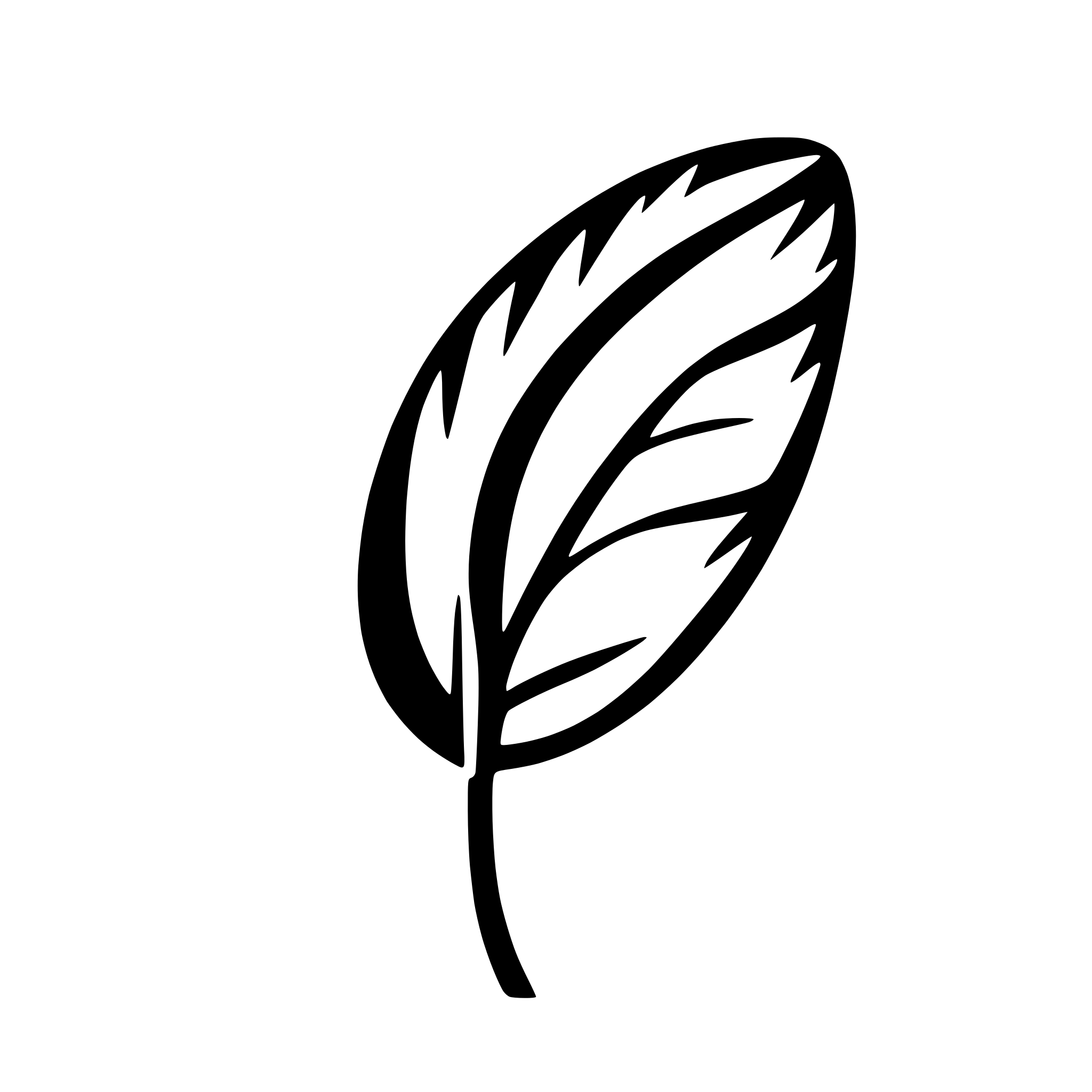 AI-generated SVG of 'abstract feather with curved lines'