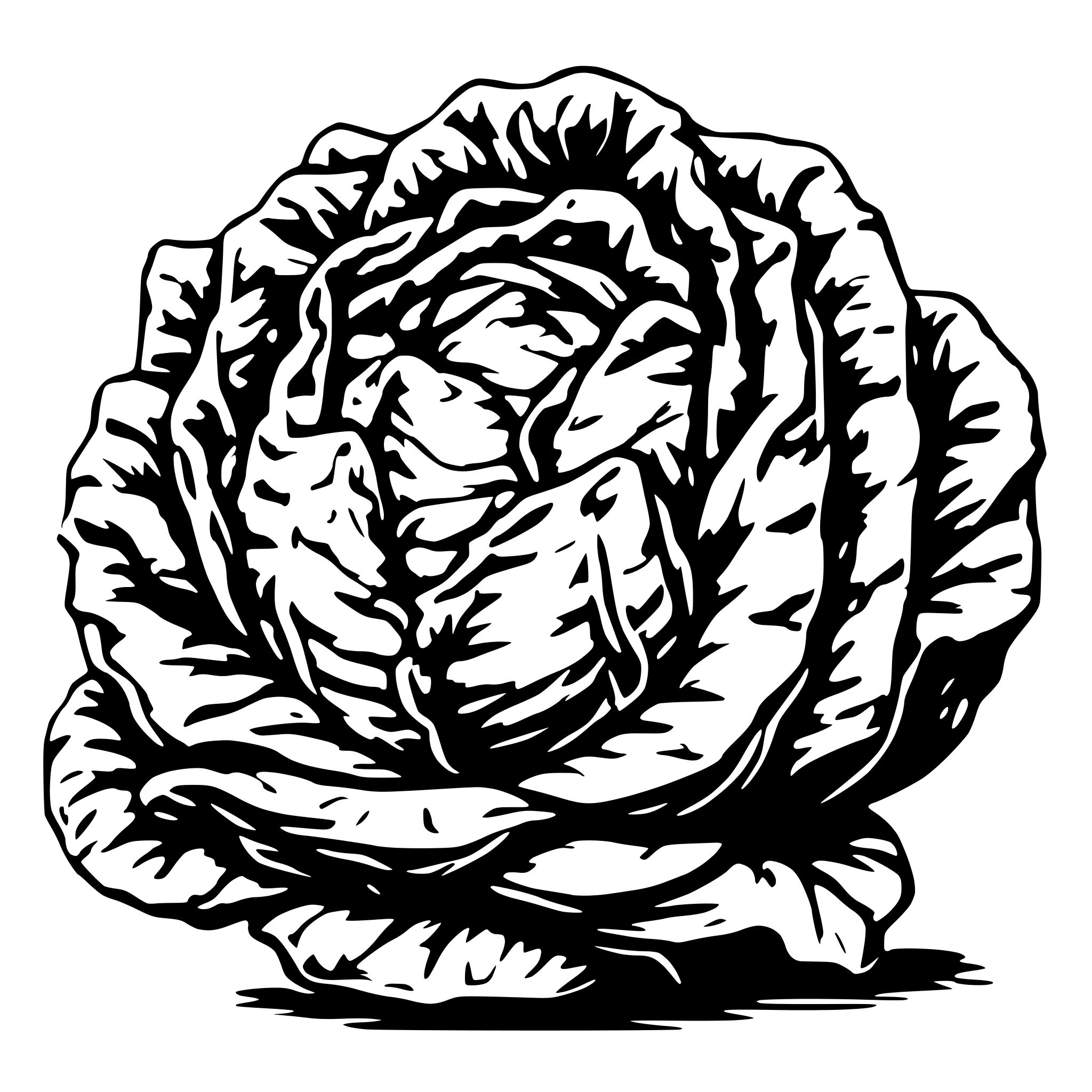 AI-generated SVG of 'lettuce holding a thumb up'