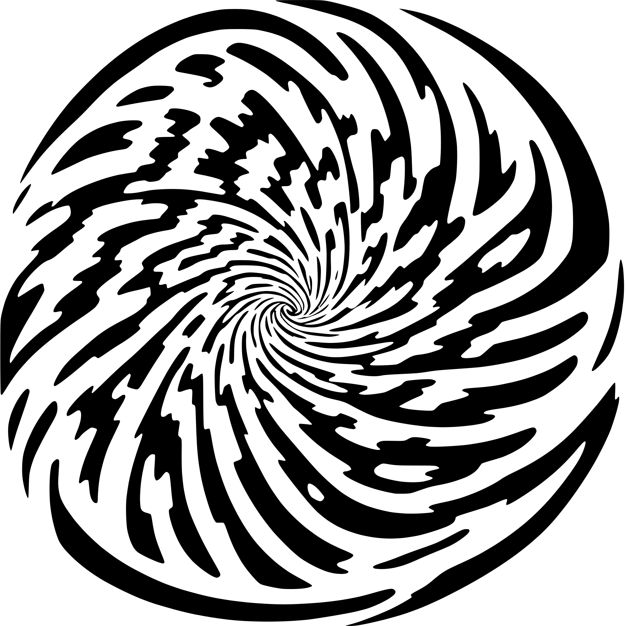 AI-generated SVG of a vortex swirl