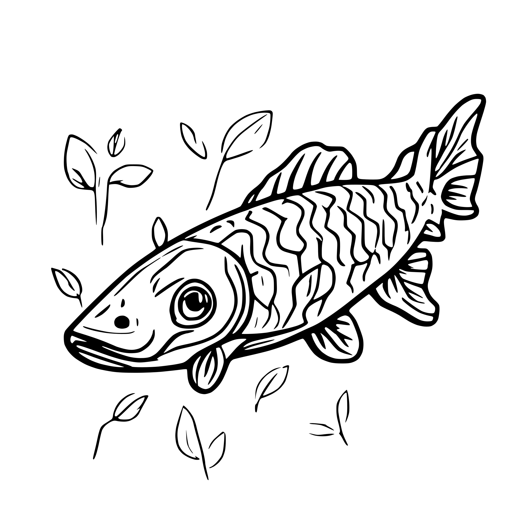 AI-generated SVG of 'ikan'