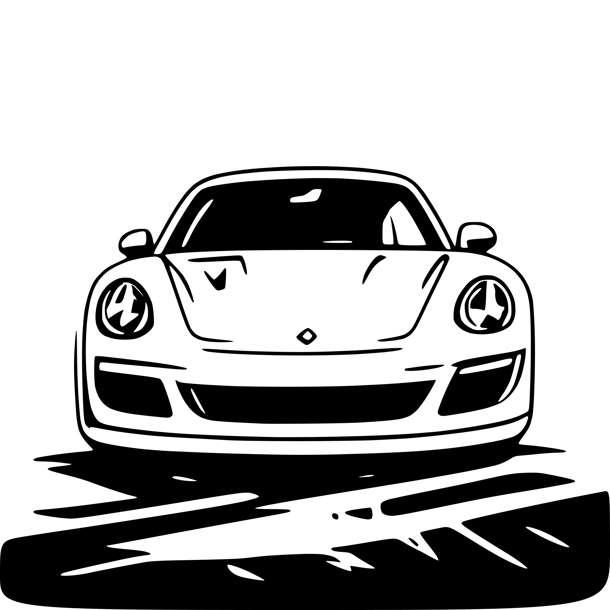 AI-generated SVG of a porche burning out