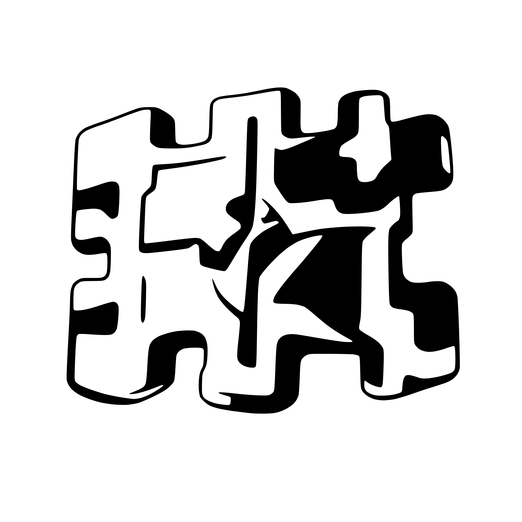 AI-generated SVG of a Generate a logo of a 4-piece puzzle where the upper right corner piece is missing