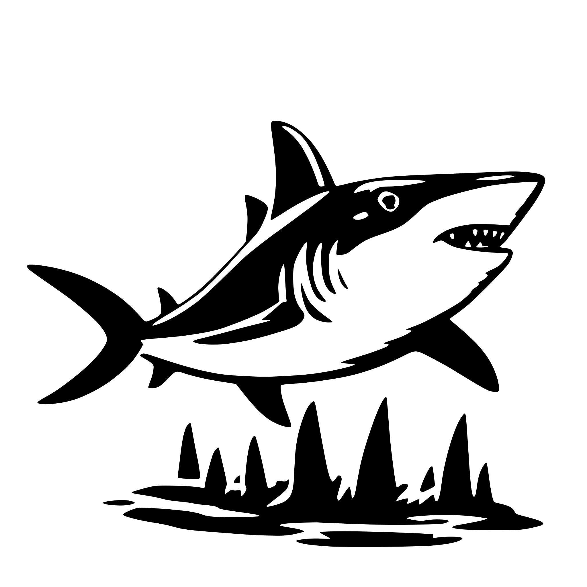 AI-generated SVG of a shark
