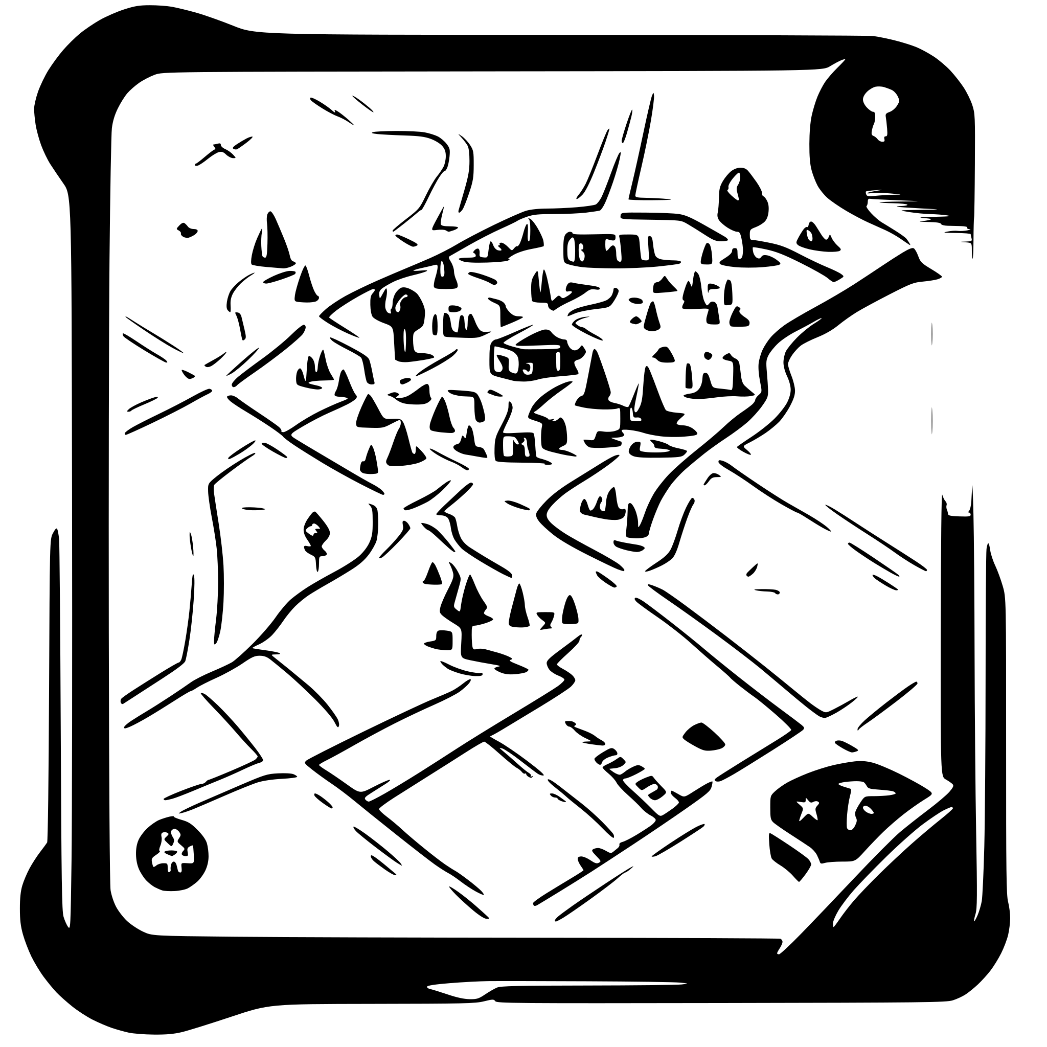 AI-generated SVG of 'Loca, maps and localization'