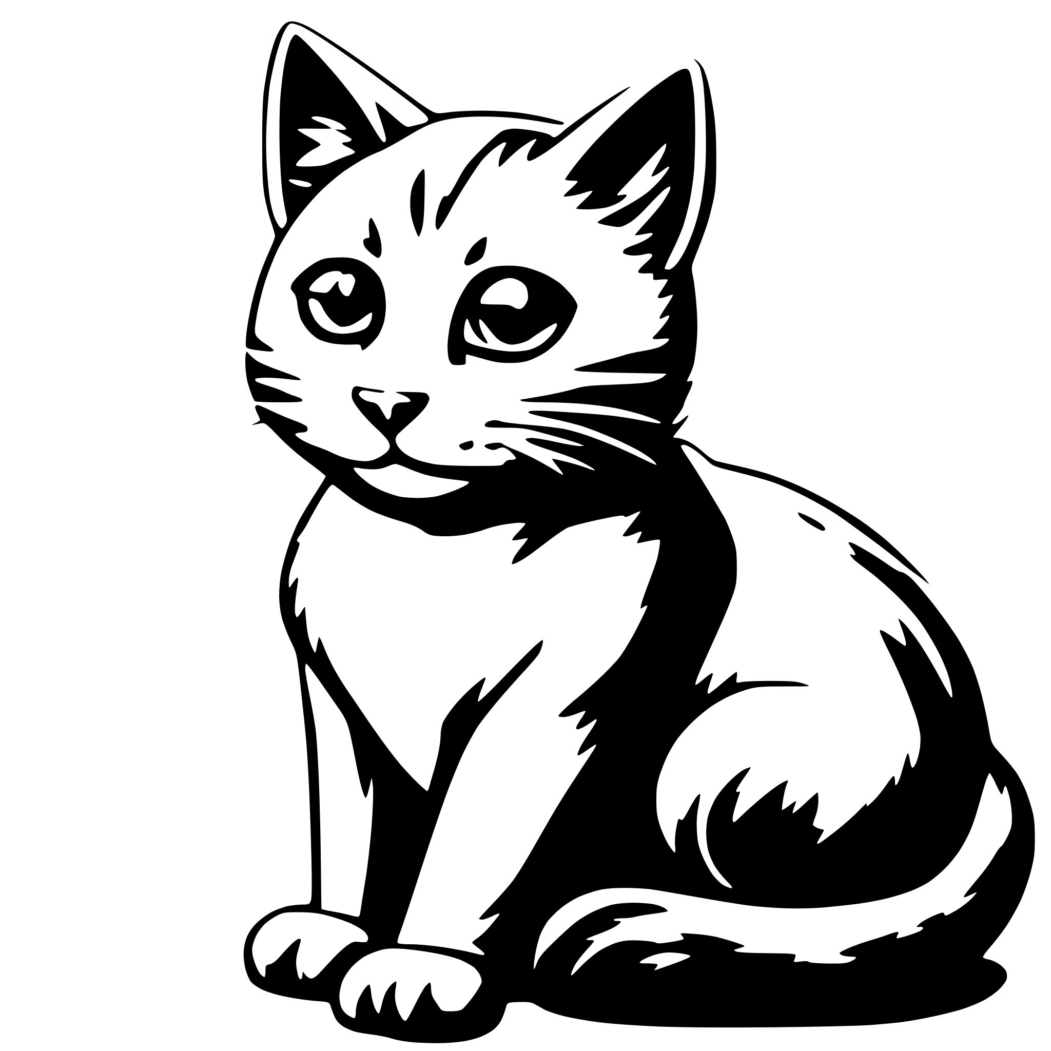 AI-generated SVG of a a cat