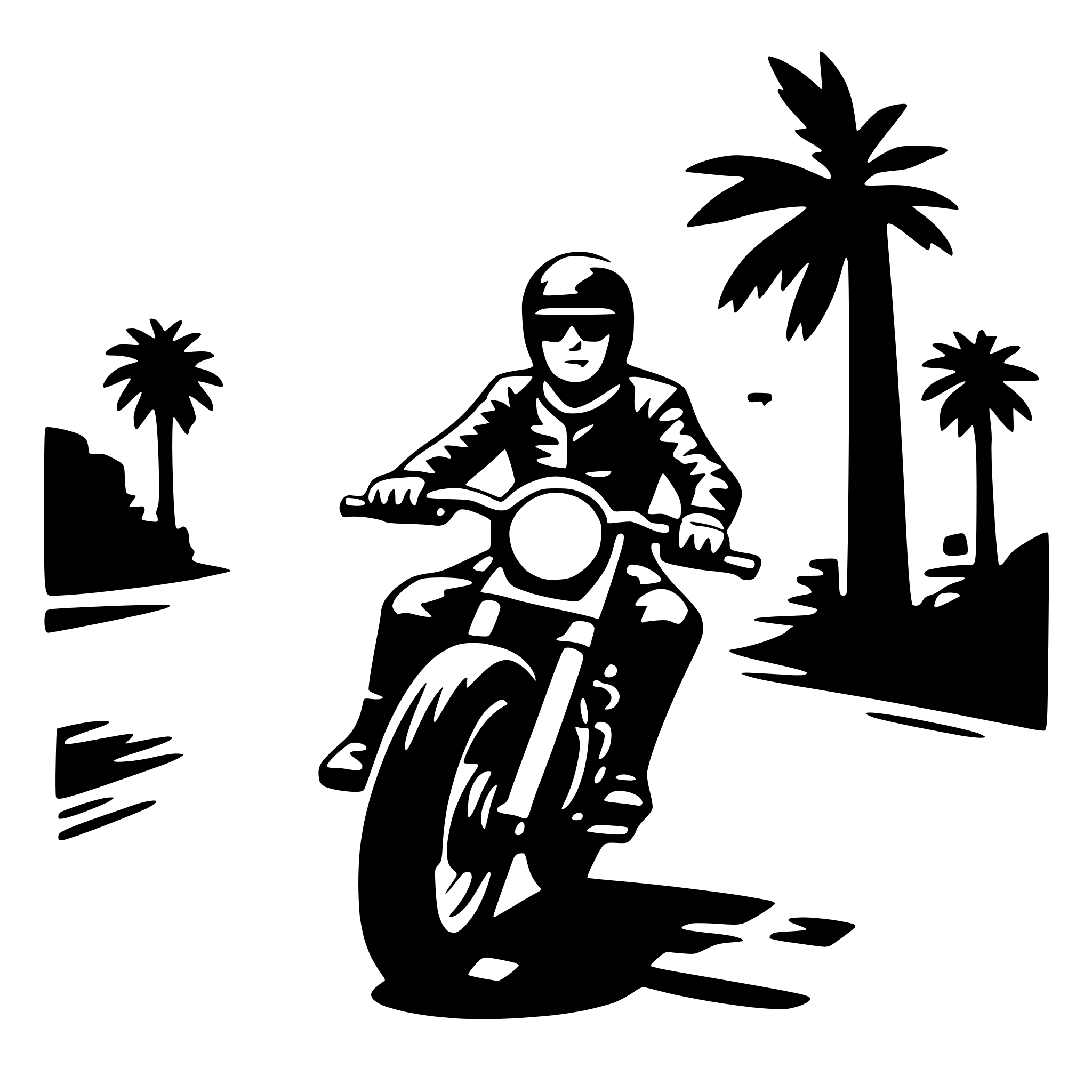 AI-generated SVG of a motorcyclist