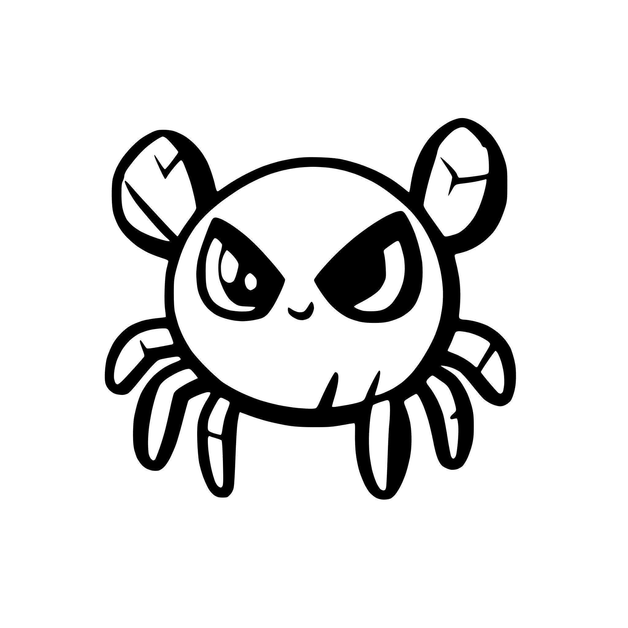 AI-generated SVG of 'Cartoon spider'