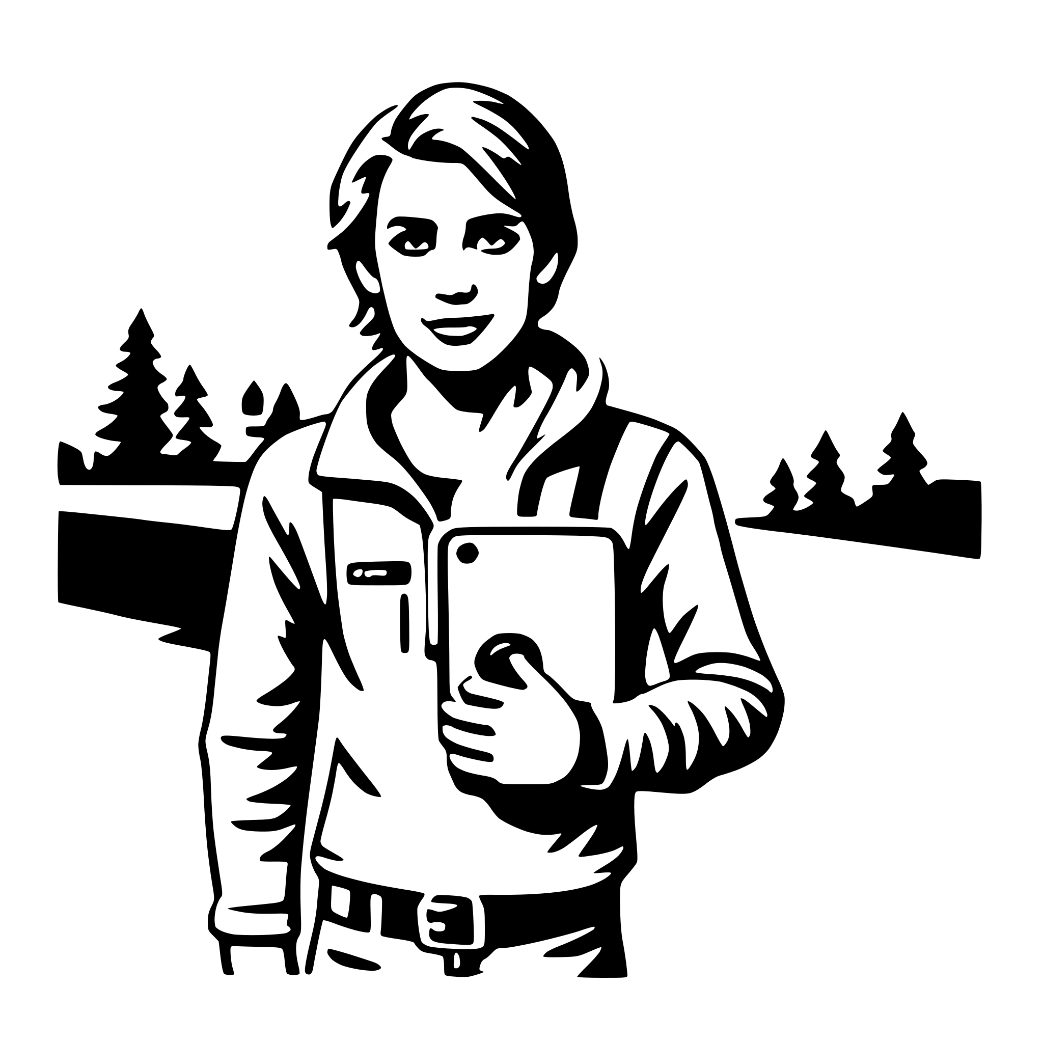 AI-generated SVG of a photographer