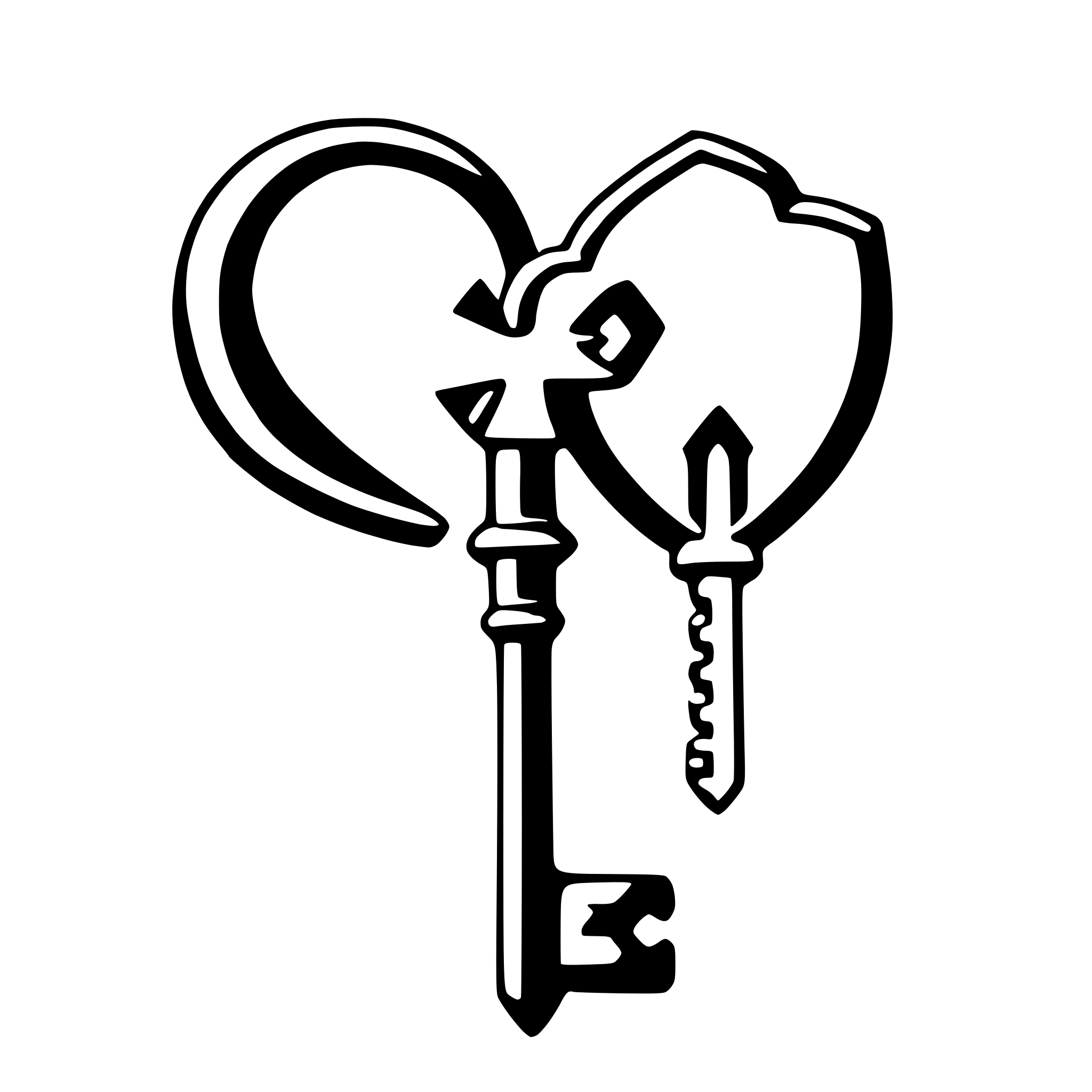 AI-generated SVG of 'heart keys'