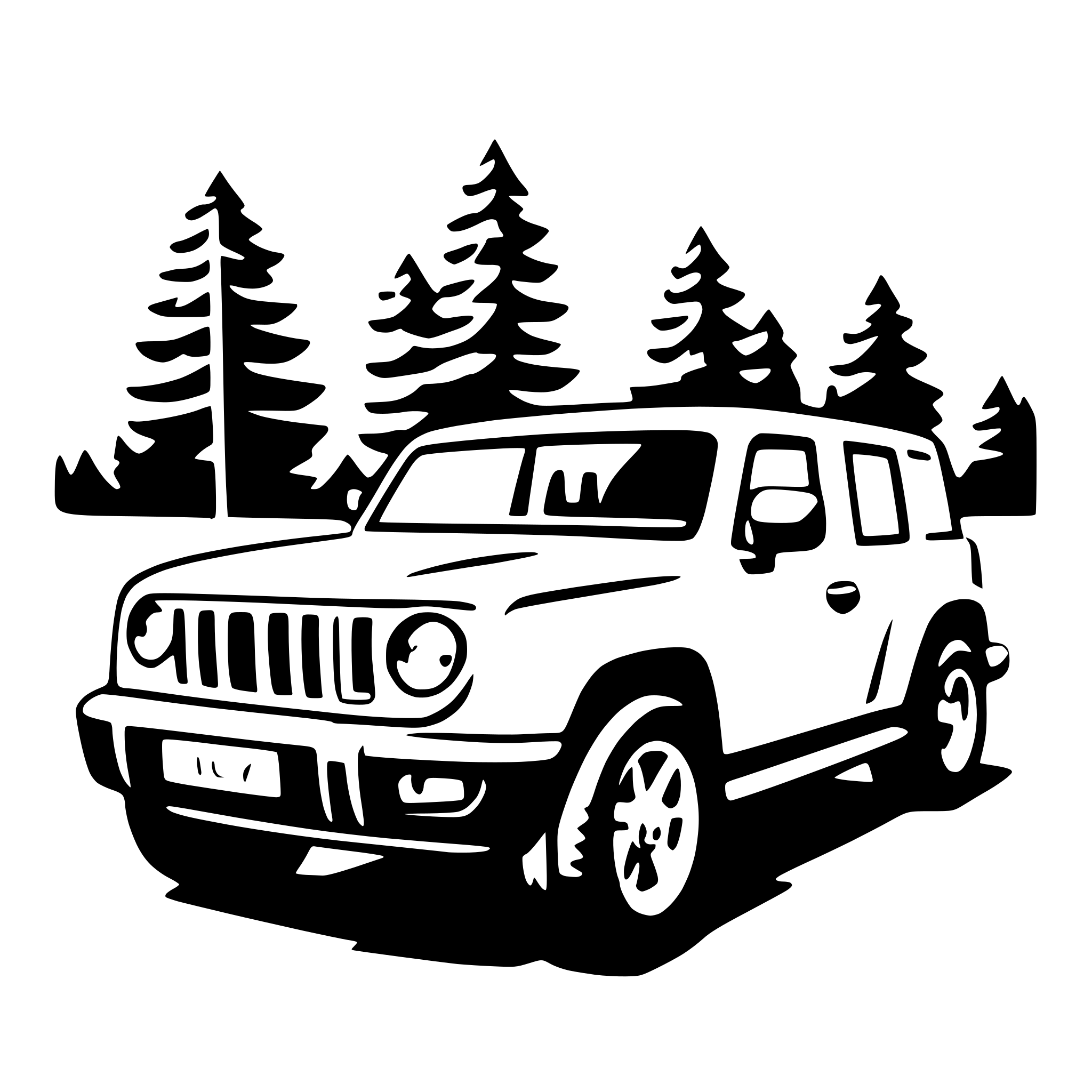 AI-generated SVG of a suv