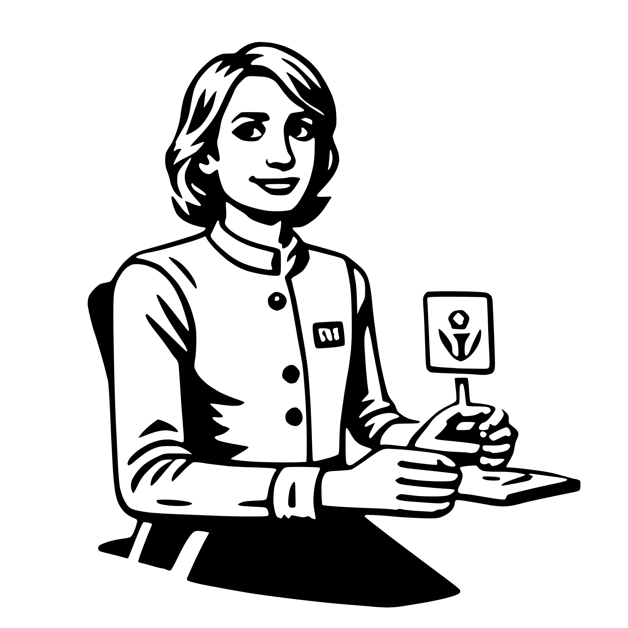 AI-generated SVG of 'social worker'