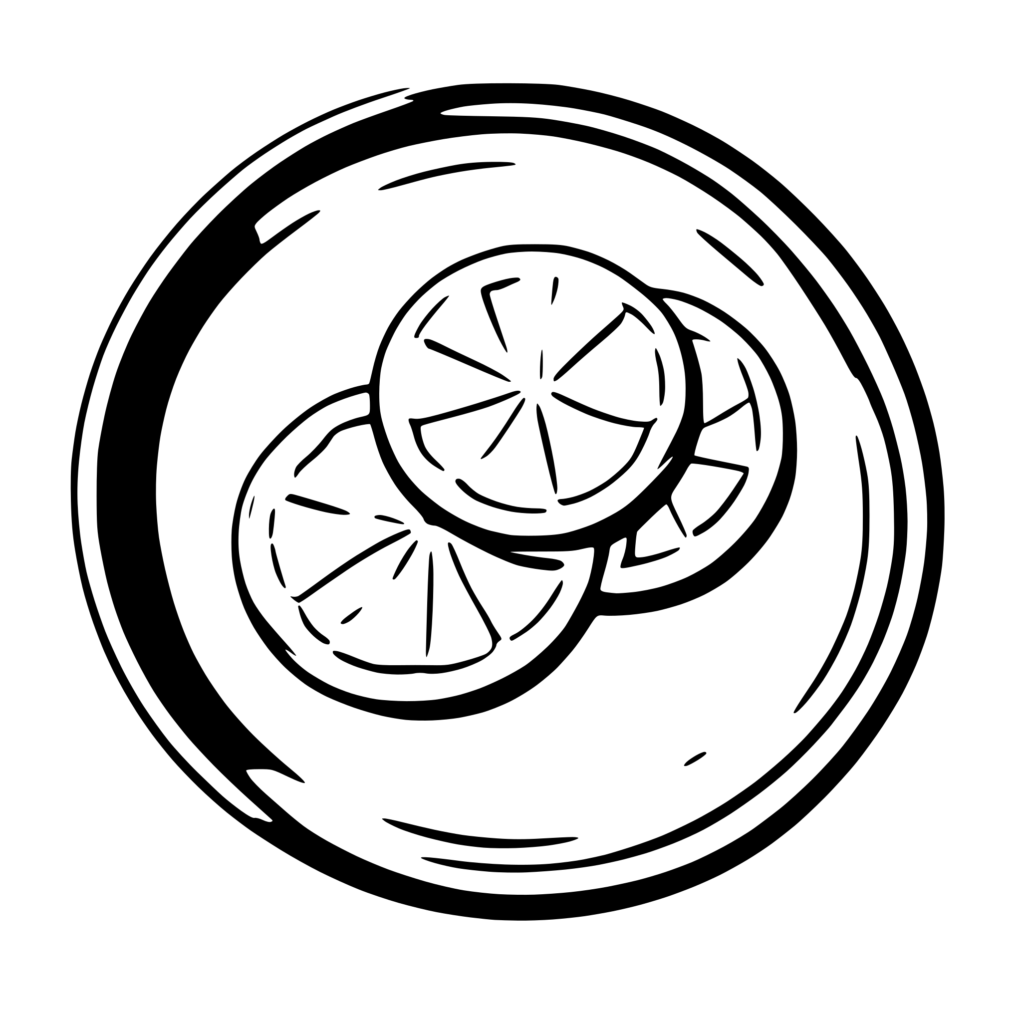 AI-generated SVG of a a bowl of thin lemon slices in a circle