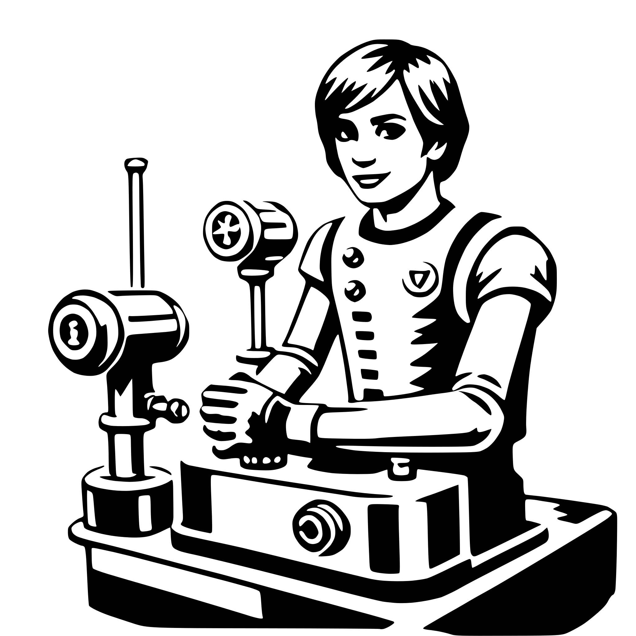 AI-generated SVG of 'machine operator'
