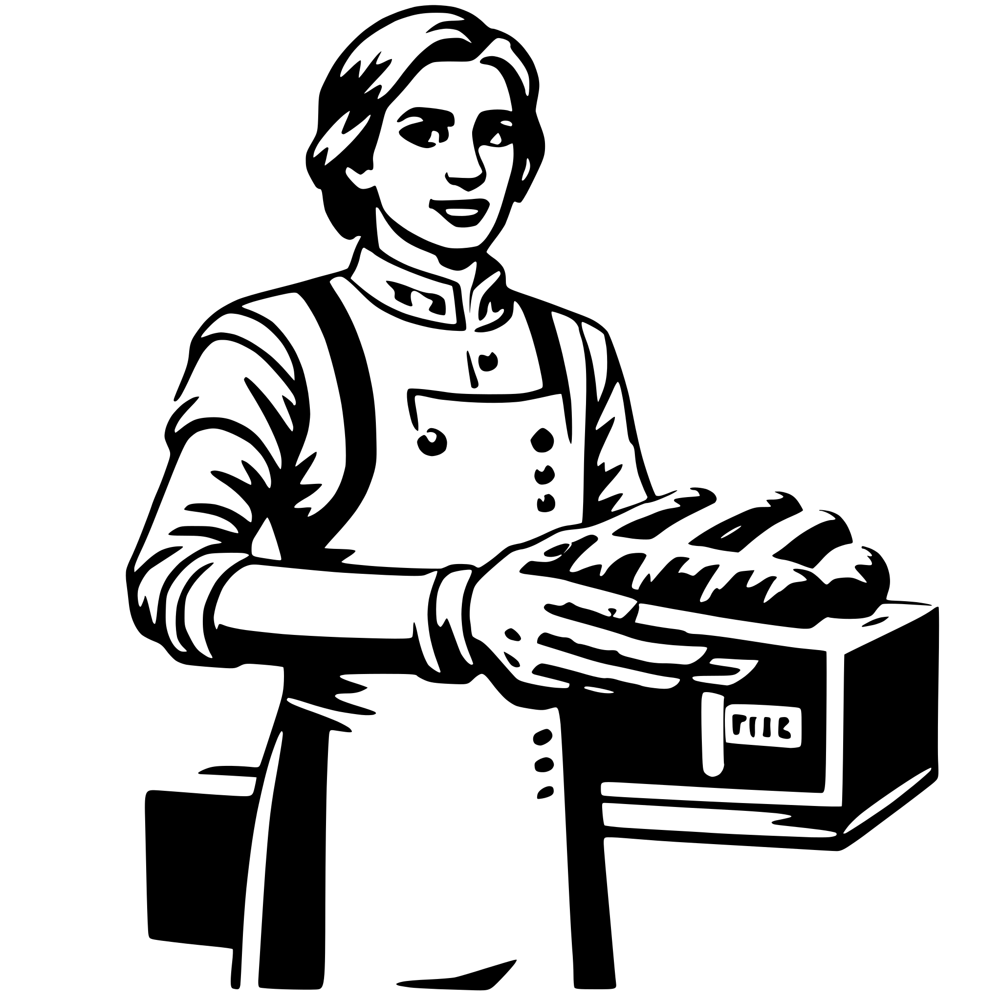 AI-generated SVG of a butcher