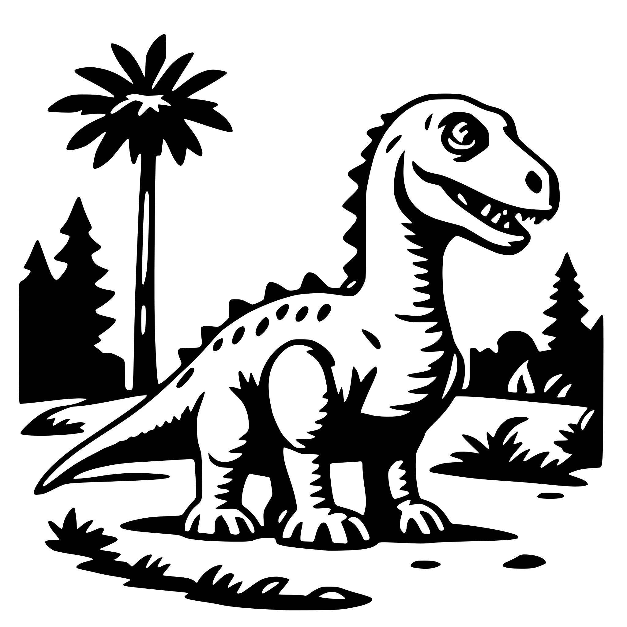 AI-generated SVG of 'dinosaurs'