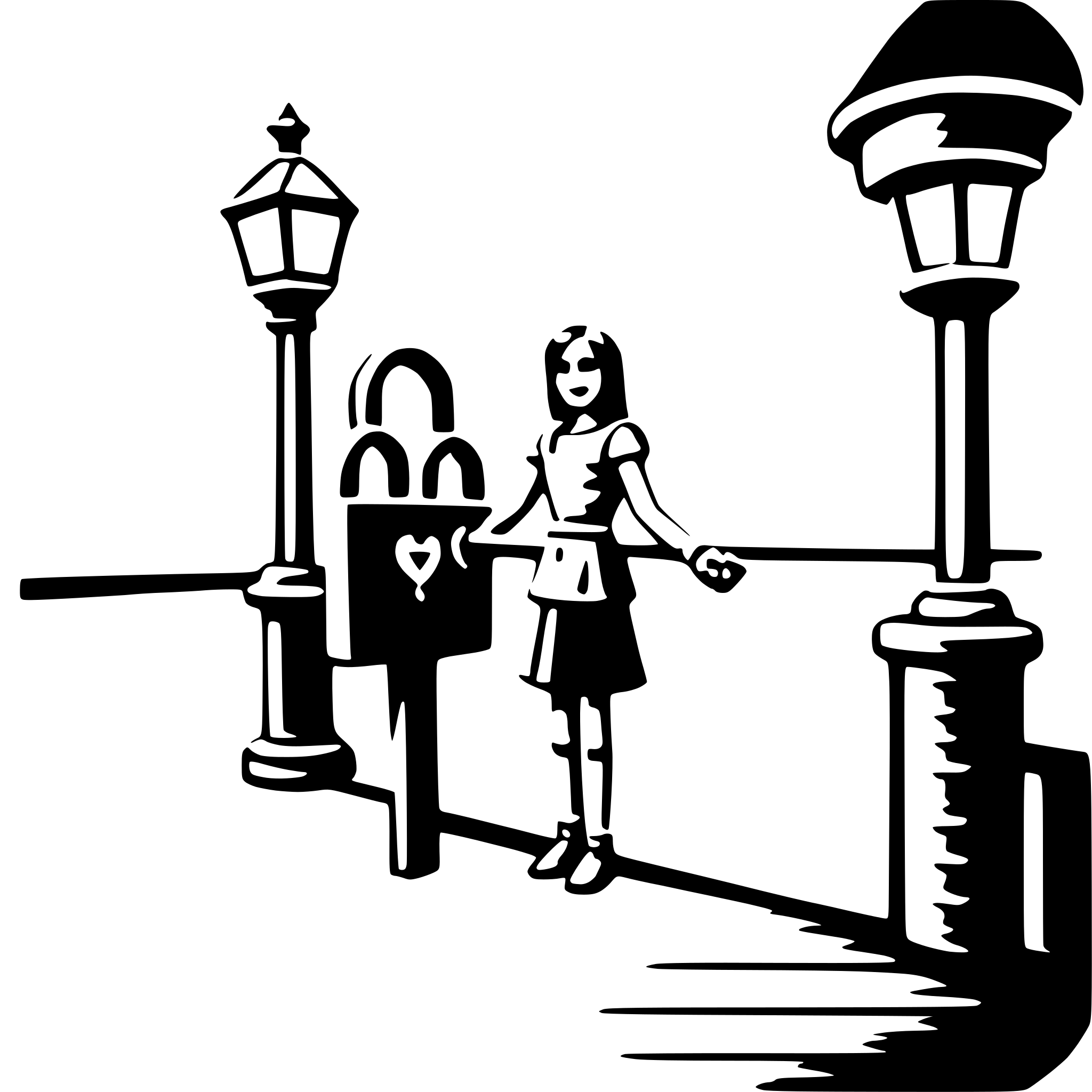 AI-generated SVG of a love lock on bridge