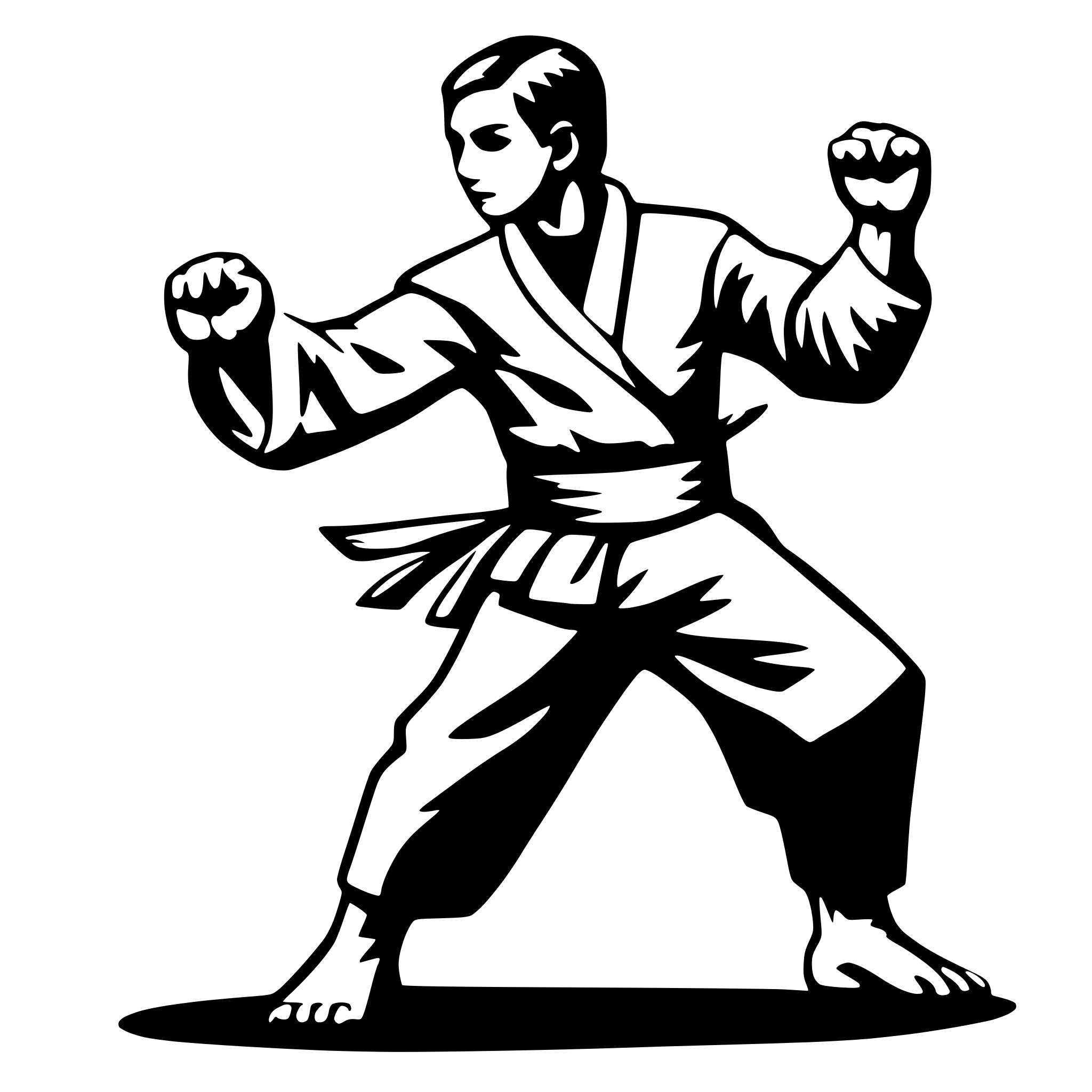 AI-generated SVG of 'karate'