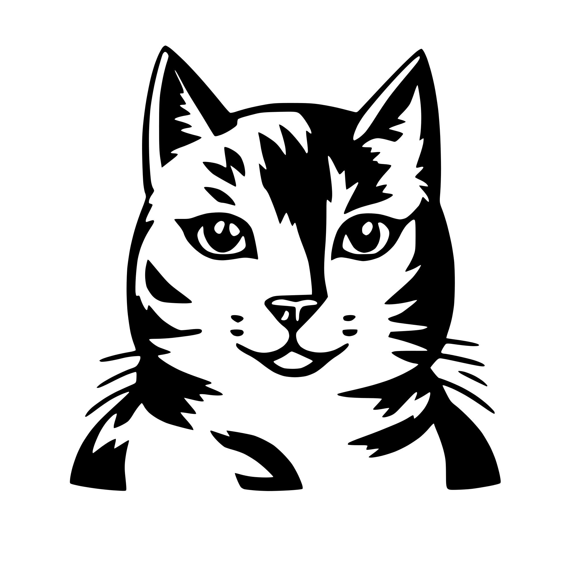 AI-generated SVG of 'cat ears shaped letter M'